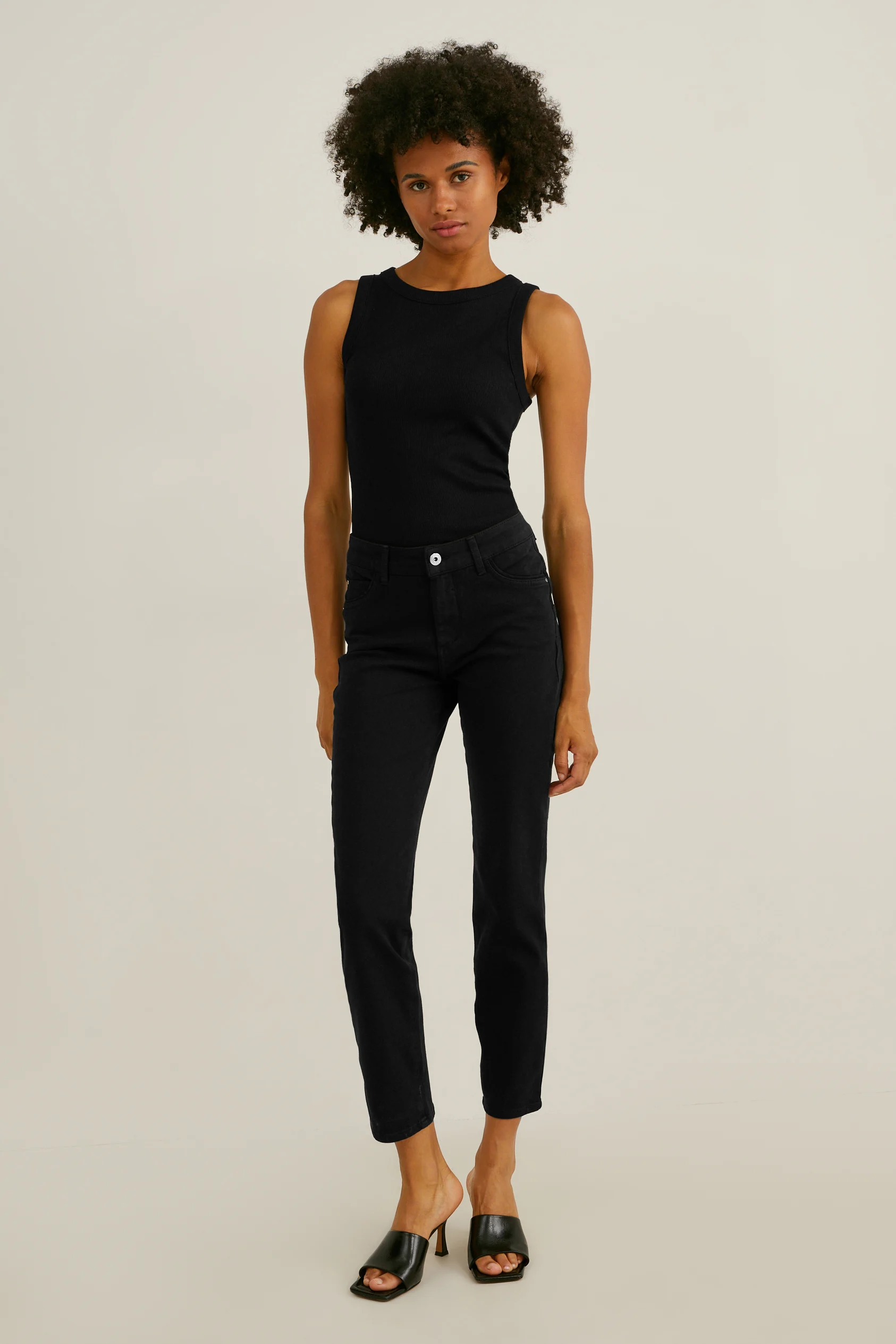 Trousers - slim fit - mid-rise waist - 4 Way Stretch