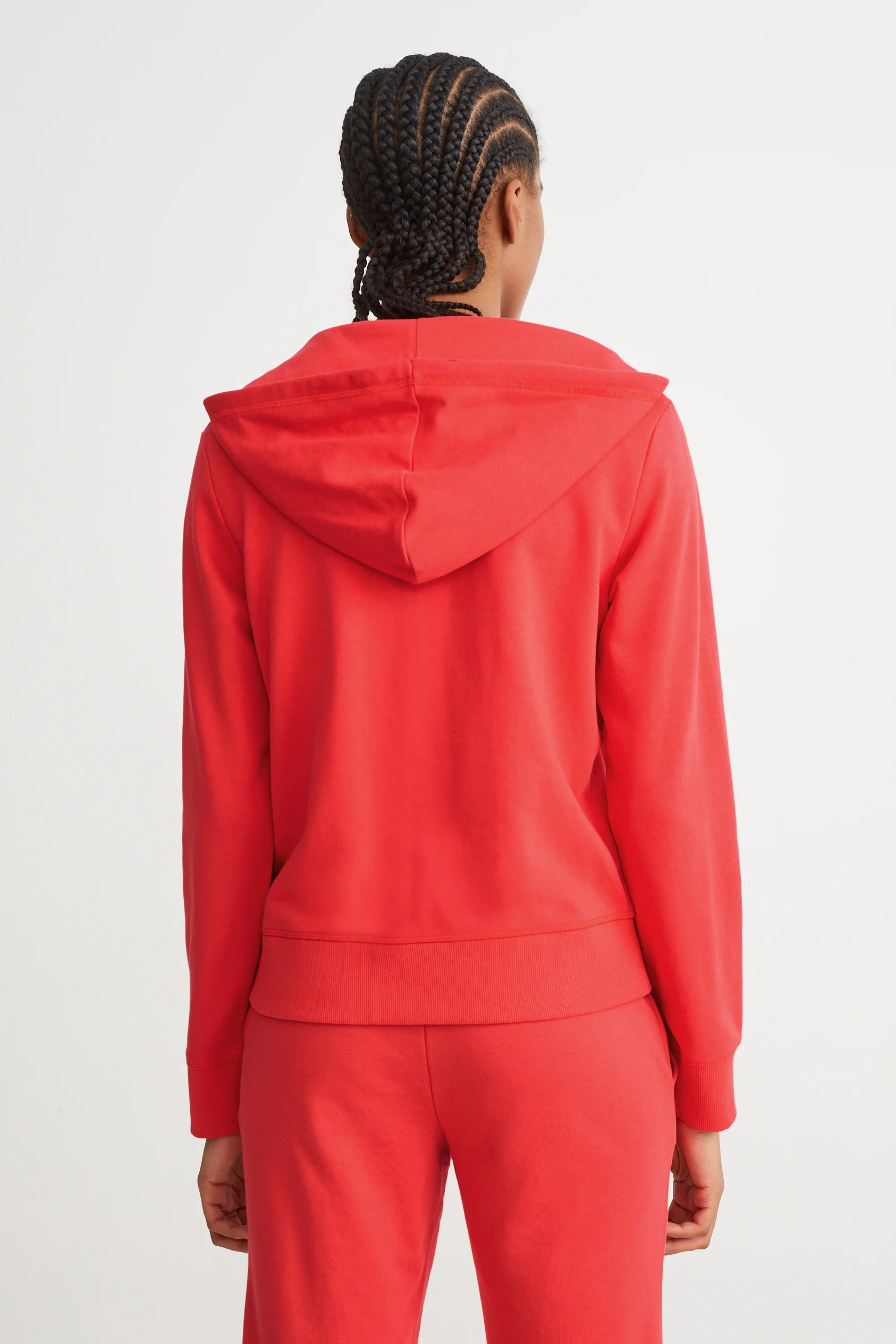Basic zip-through sweatshirt with hood