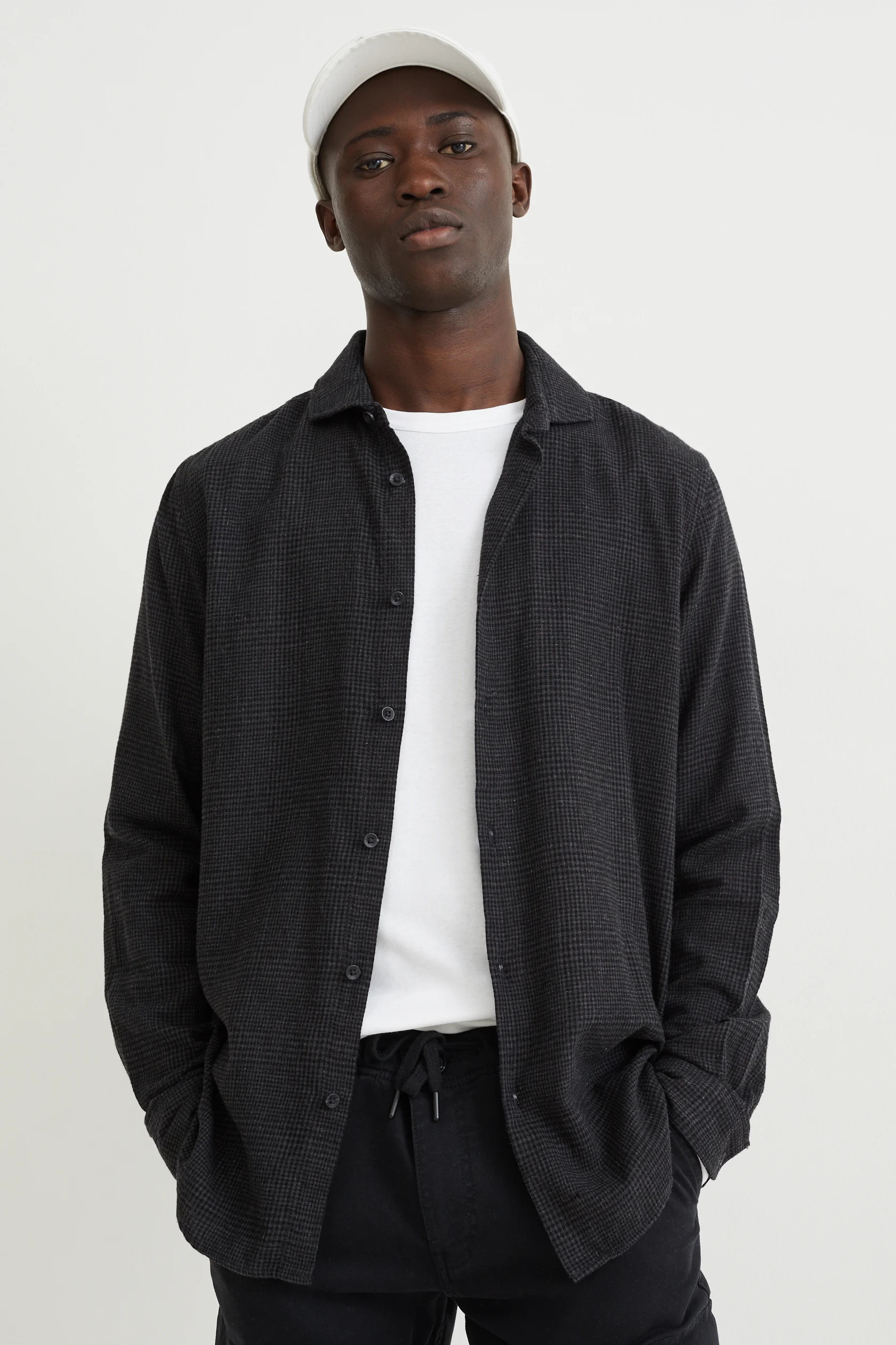 Shirt - slim fit - cutaway collar - check