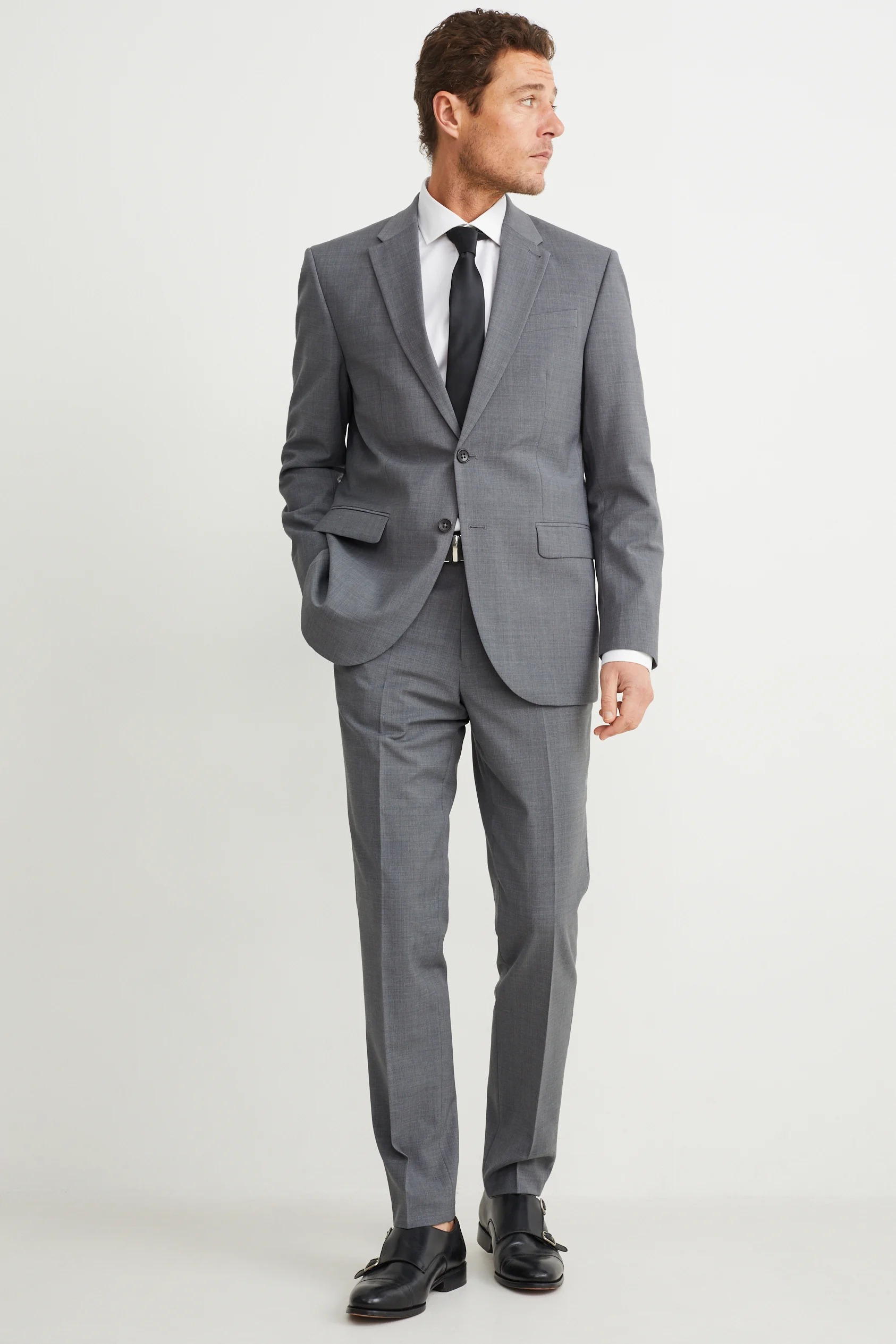 Mix-and-match suit trousers - regular fit - stretch - new wool blend