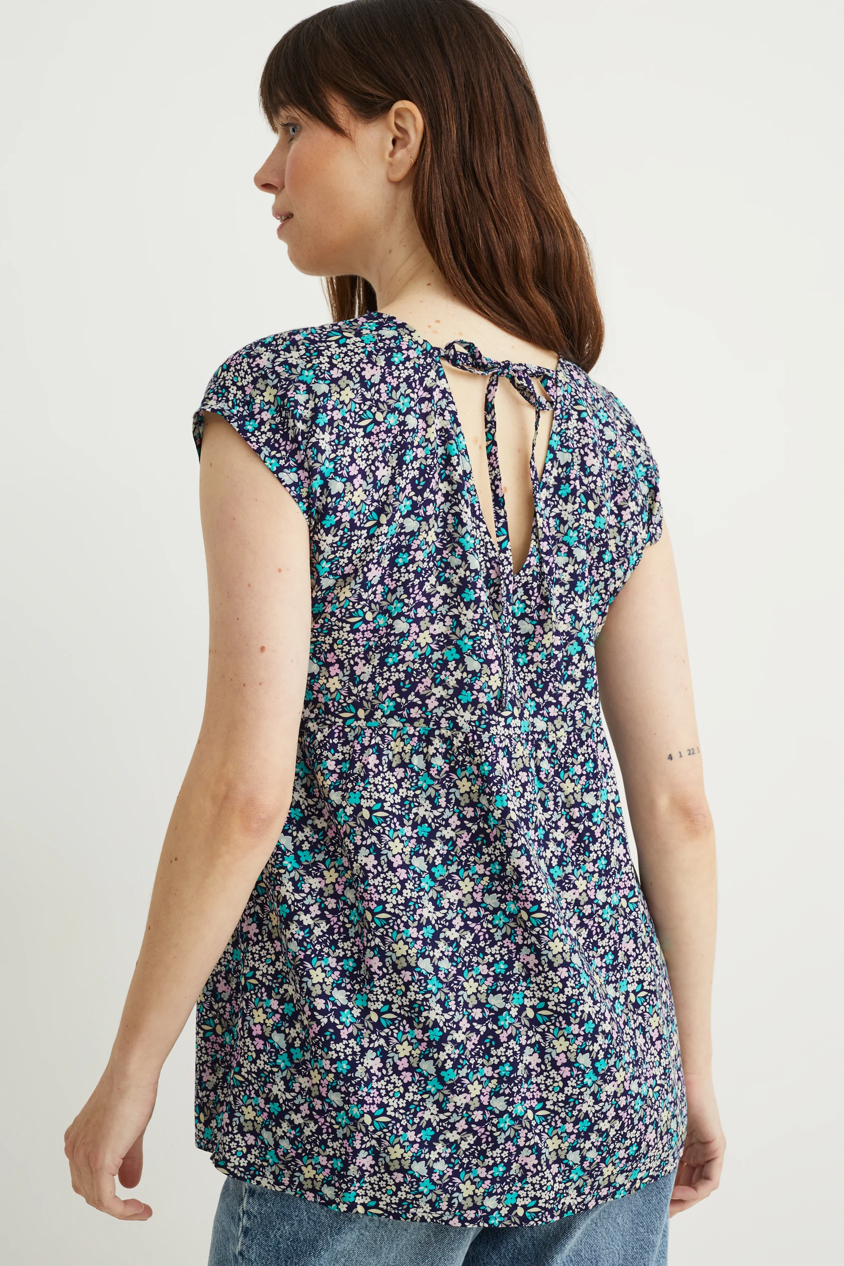 Maternity blouse top - floral