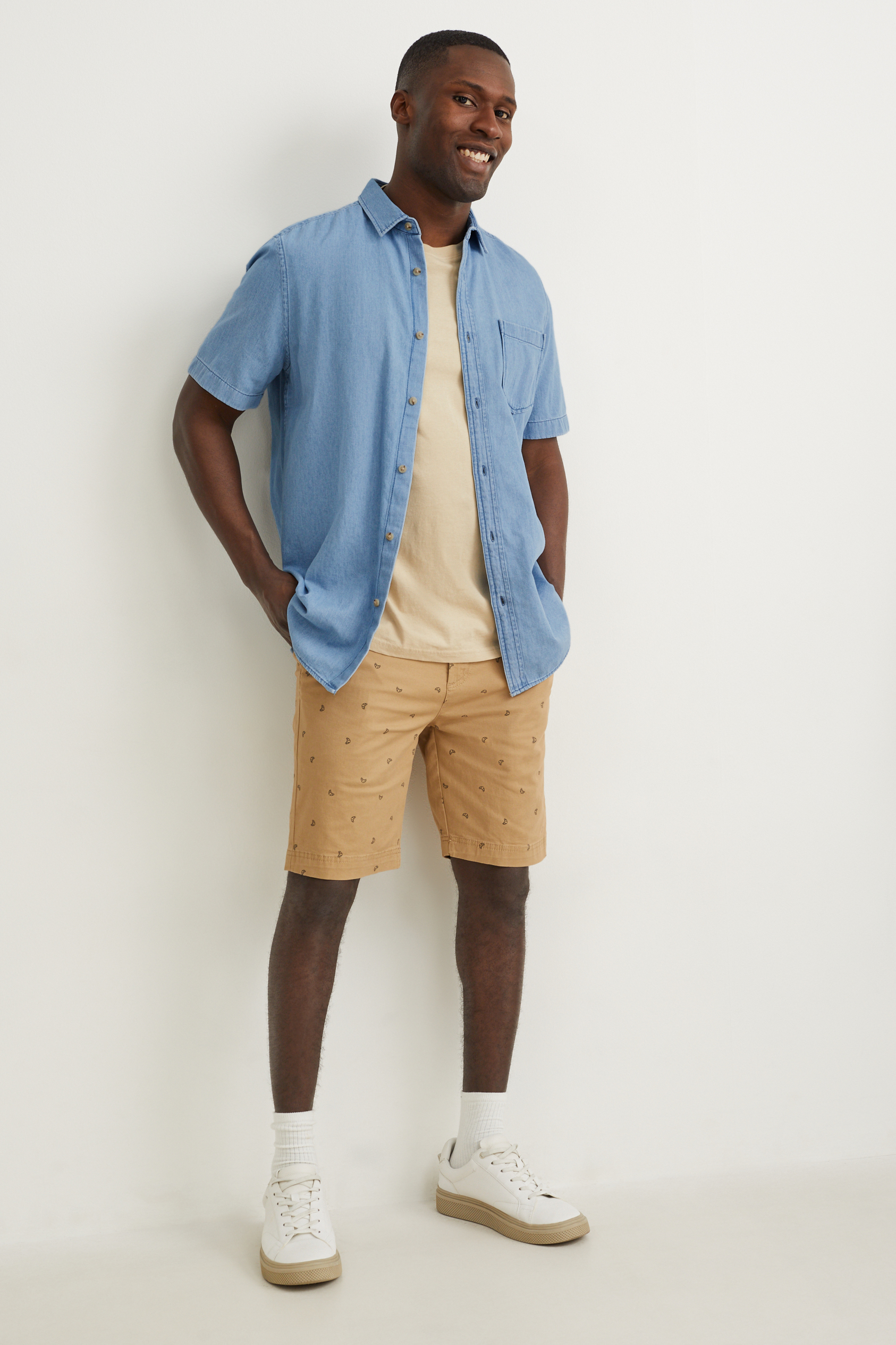 Denim shirt - regular fit - kent collar