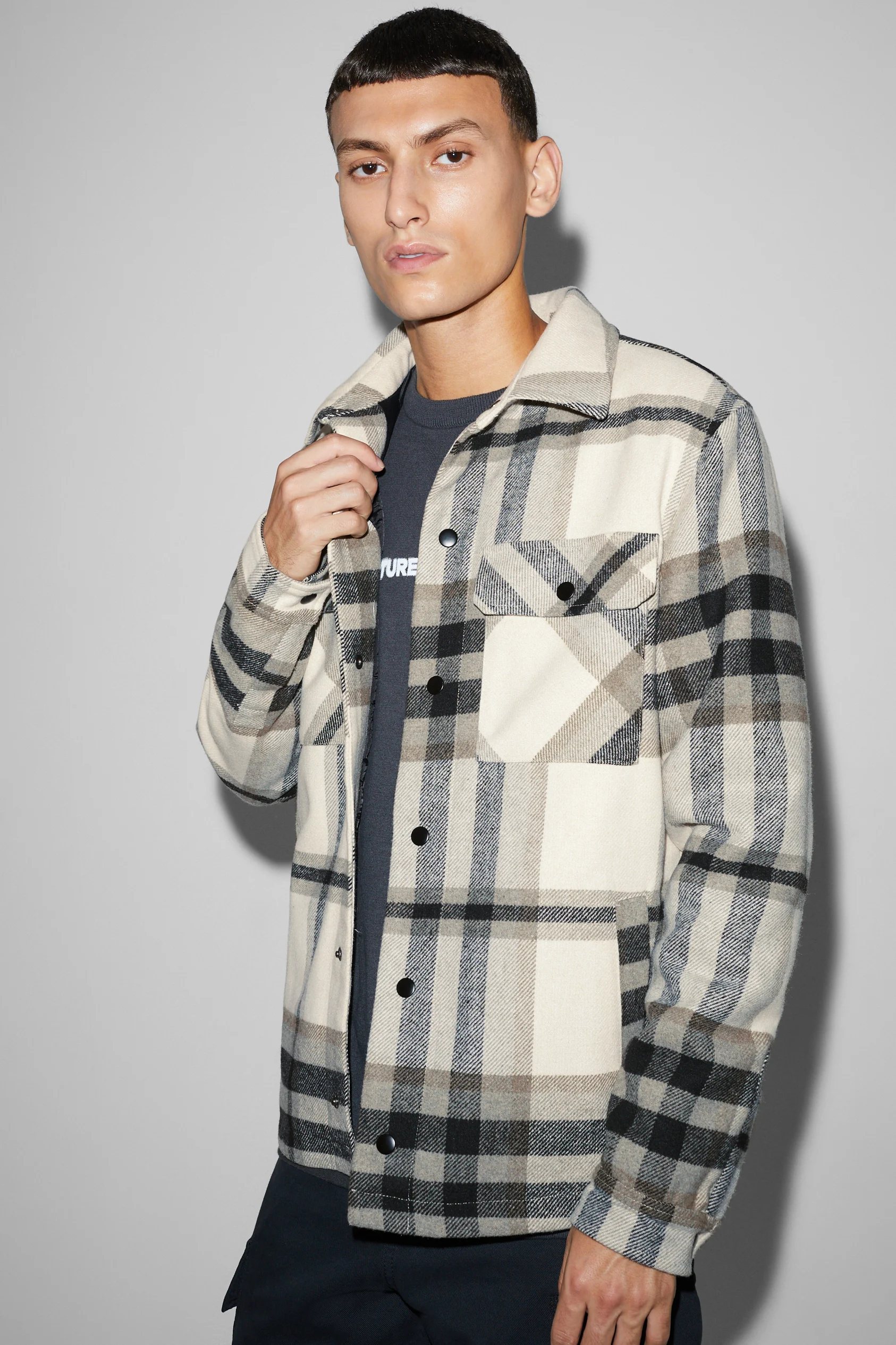 Shirt jacket - check