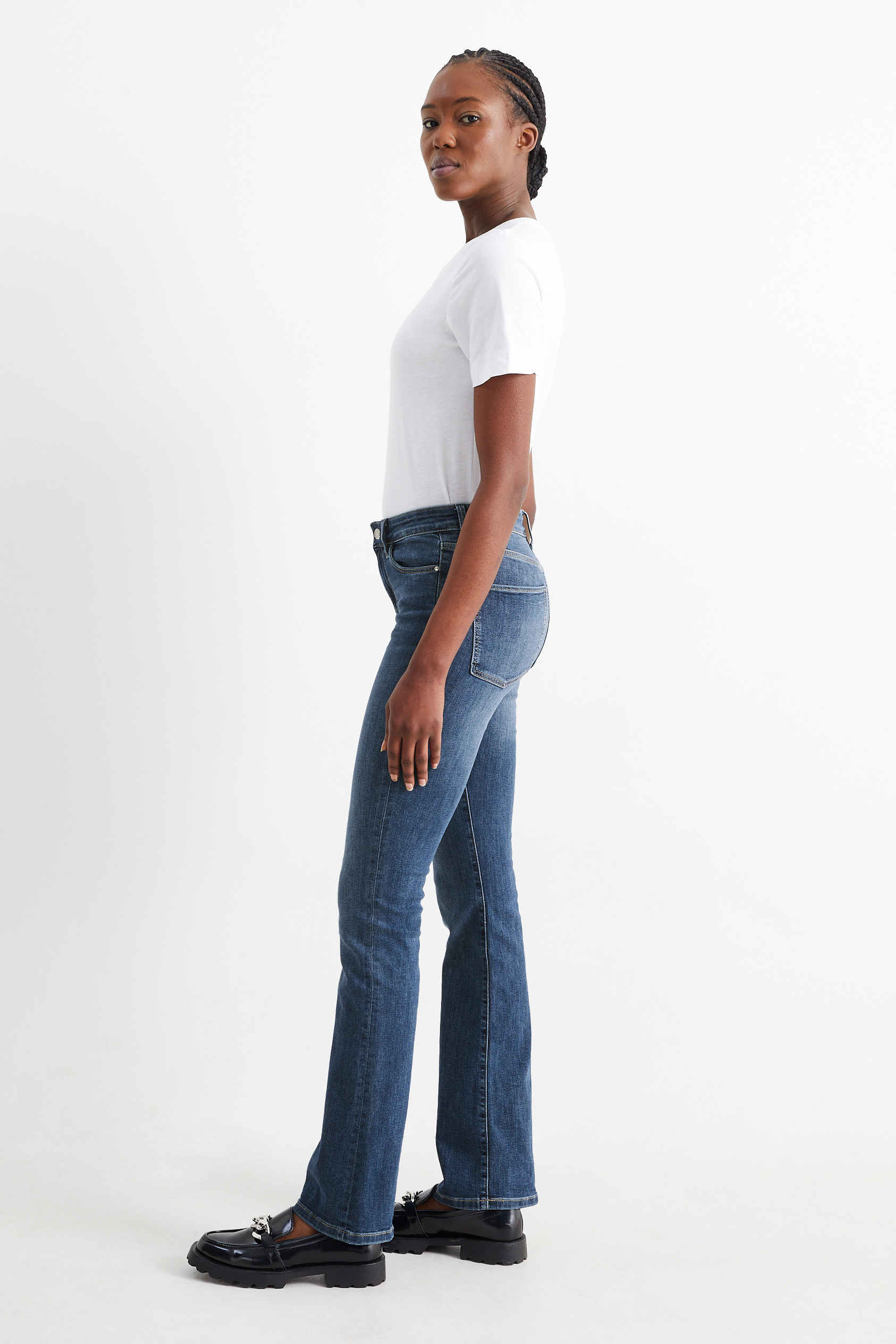 Bootcut jeans - mid-rise waist - LYCRA?