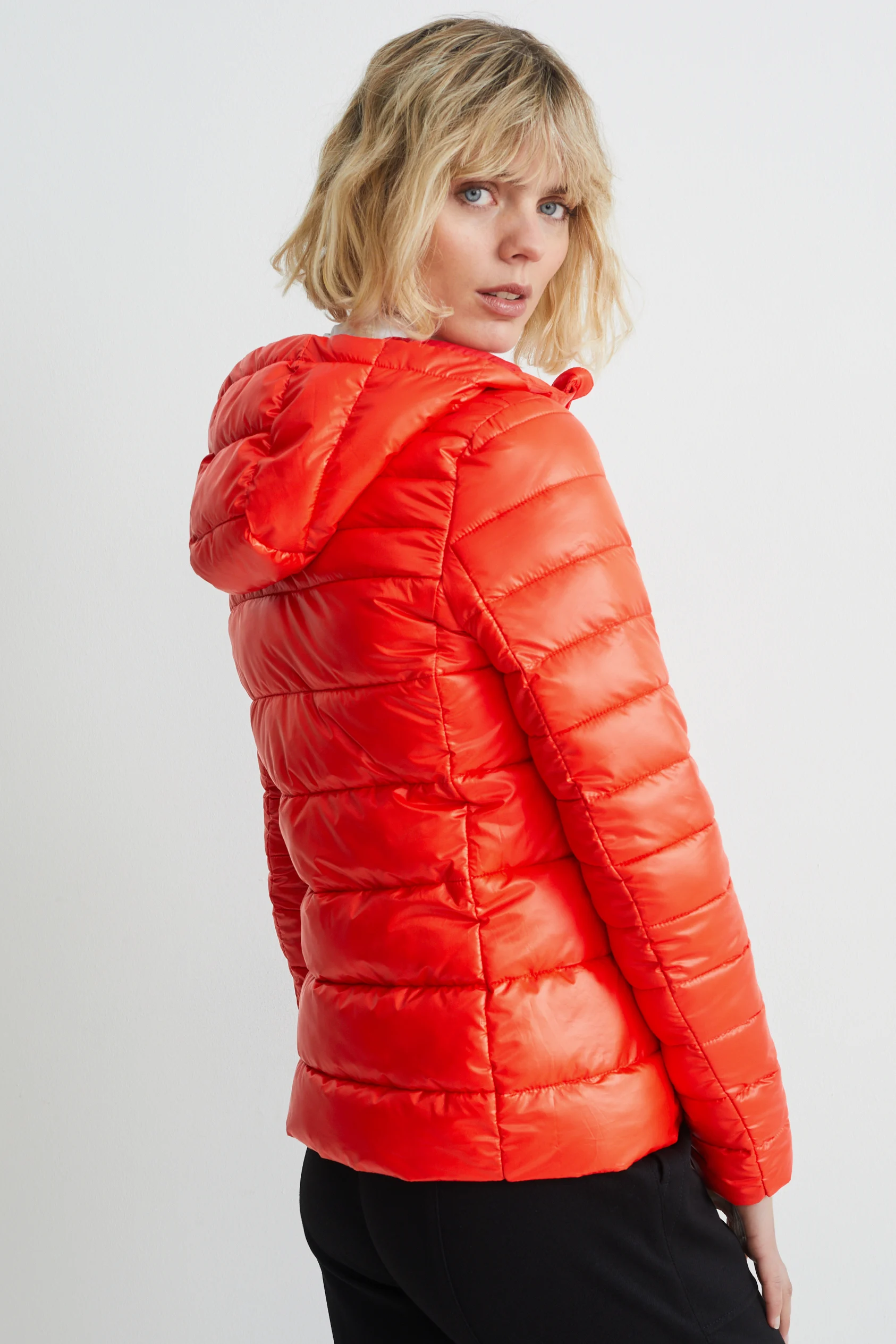 Quilted jacket with hood