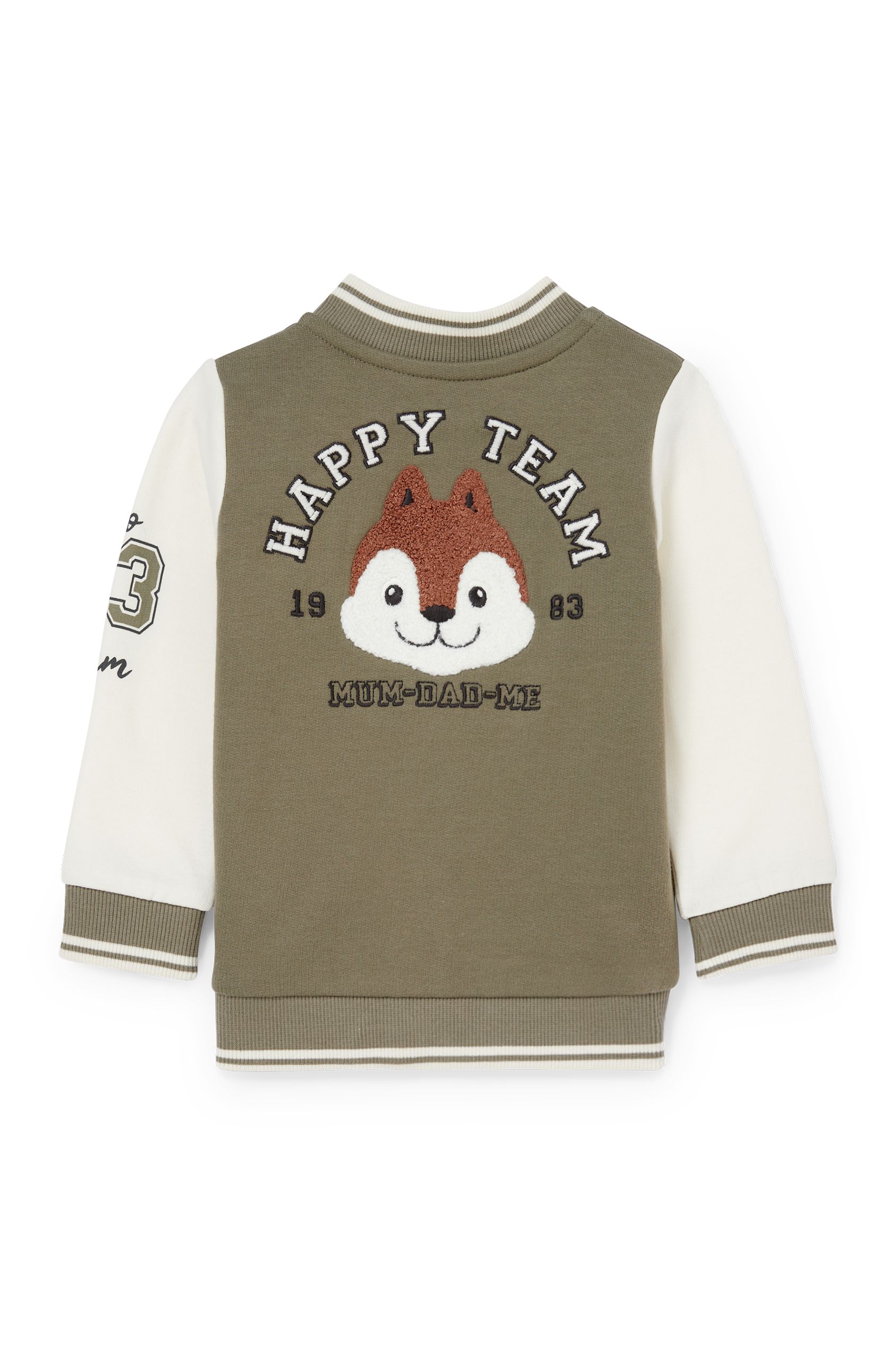 Baby zip-through sweatshirt