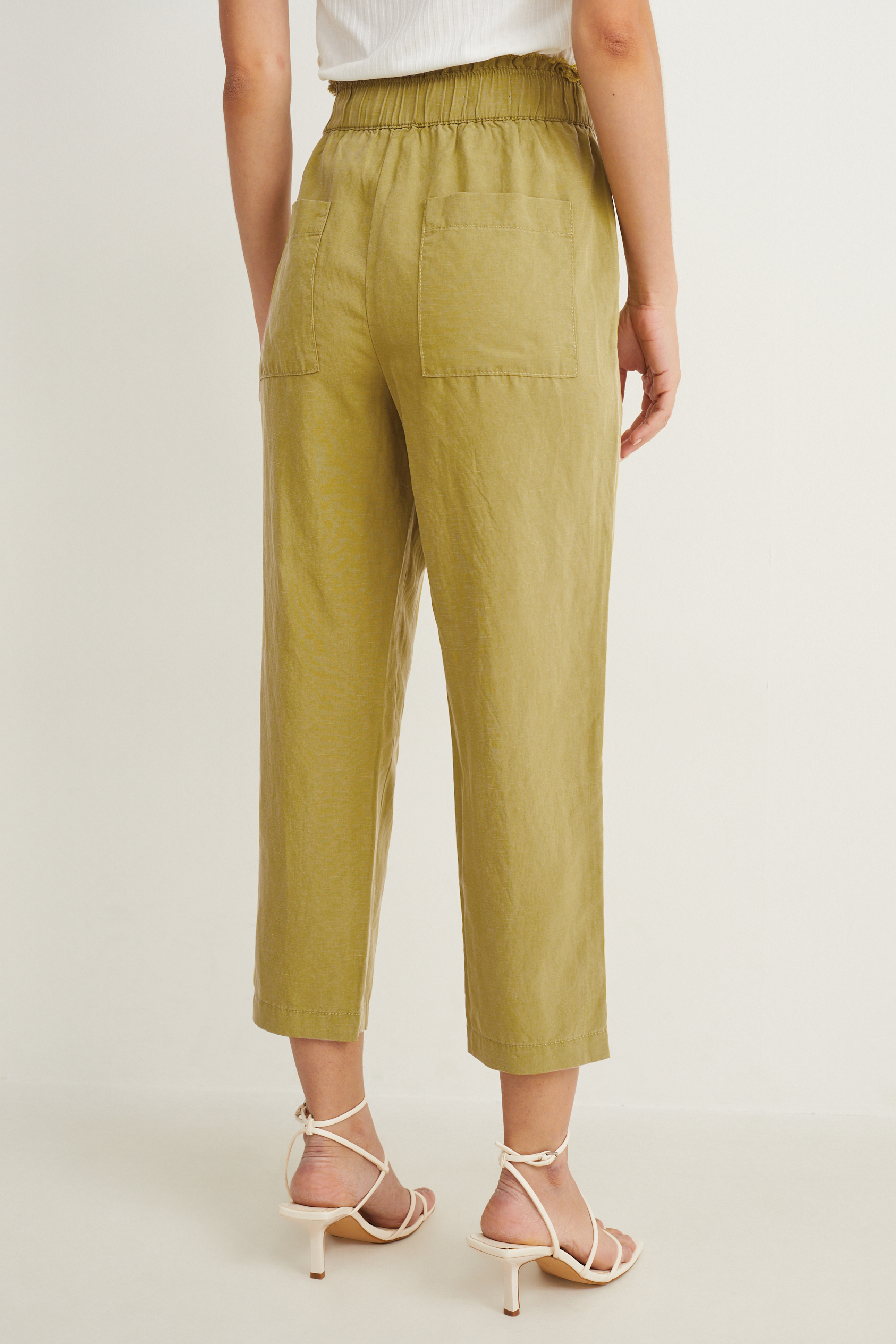 Cloth trousers - high waist - tapered fit