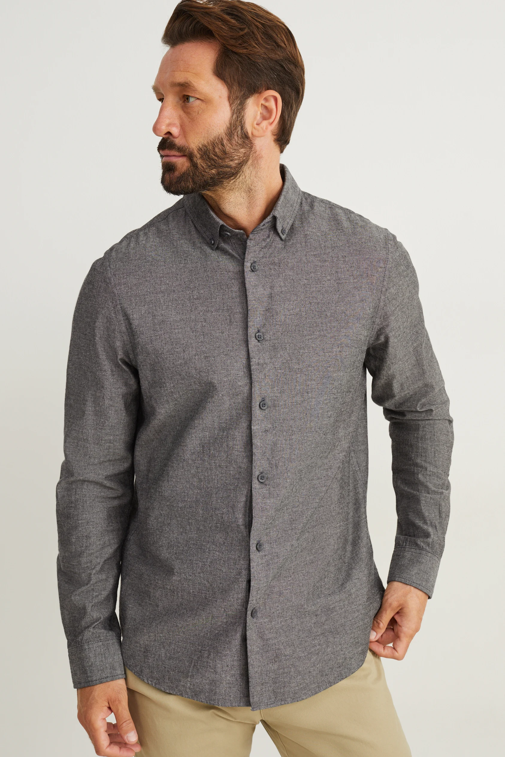 Shirt - regular fit - button-down collar