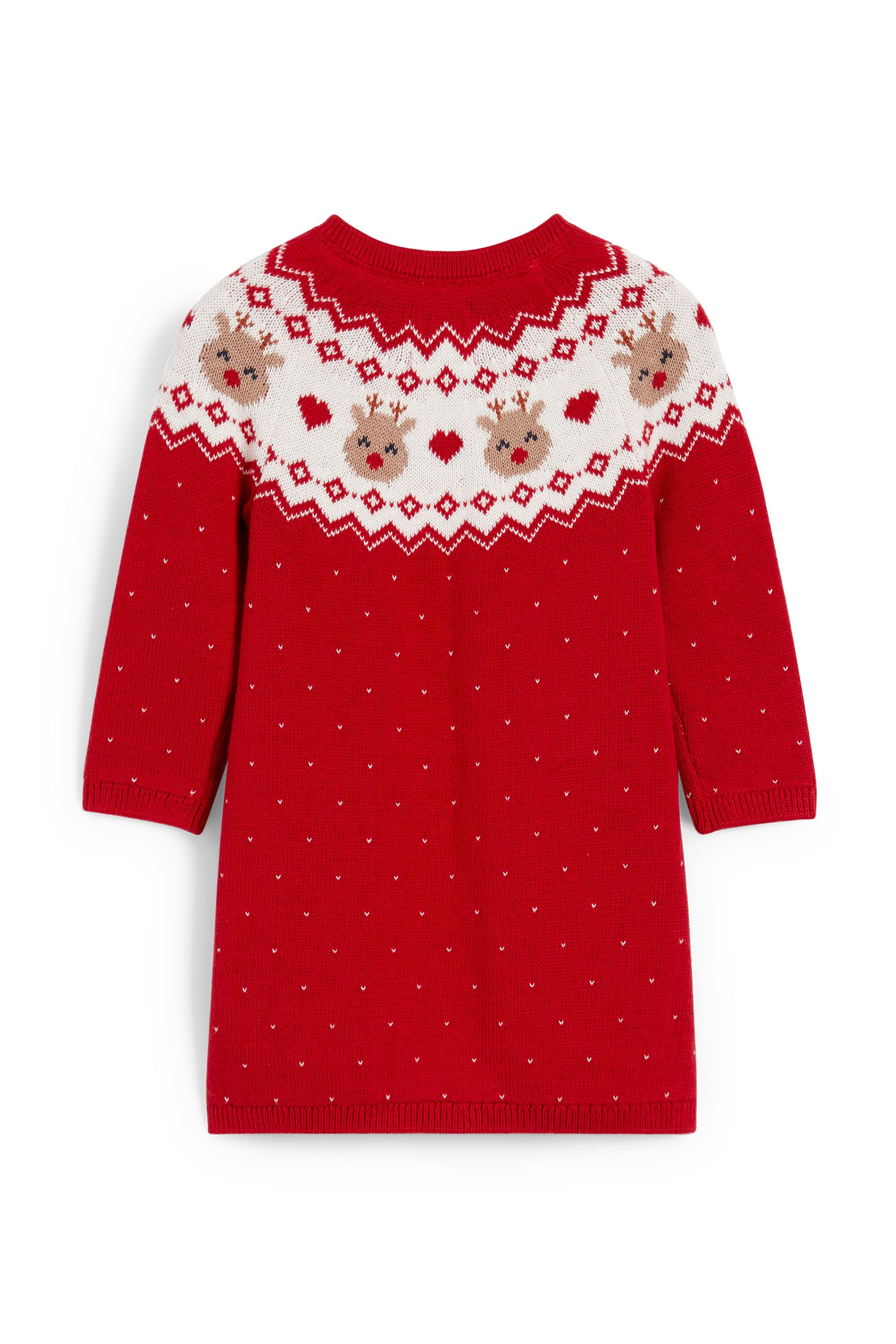 Baby Christmas knitted dress