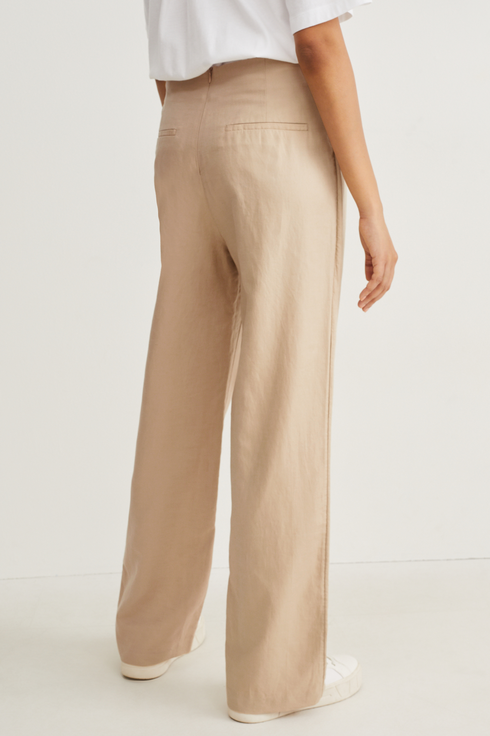 Cloth trousers - high waist - wide leg