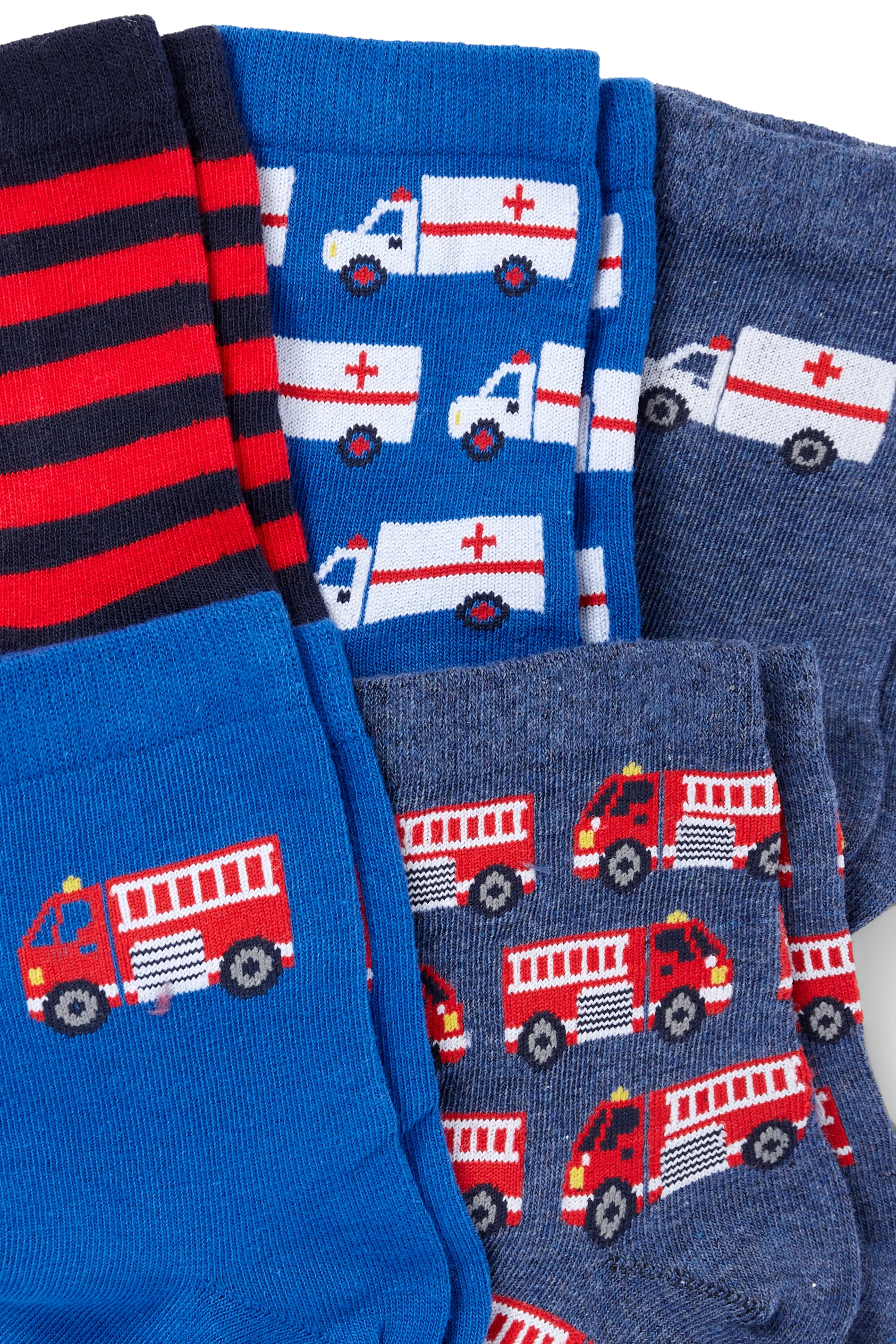Multipack of 5 - ambulance - socks with motif
