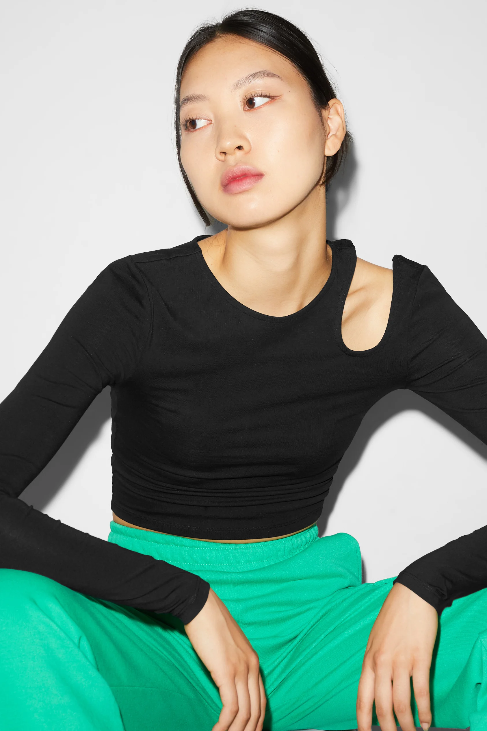 CLOCKHOUSE - cropped long sleeve top