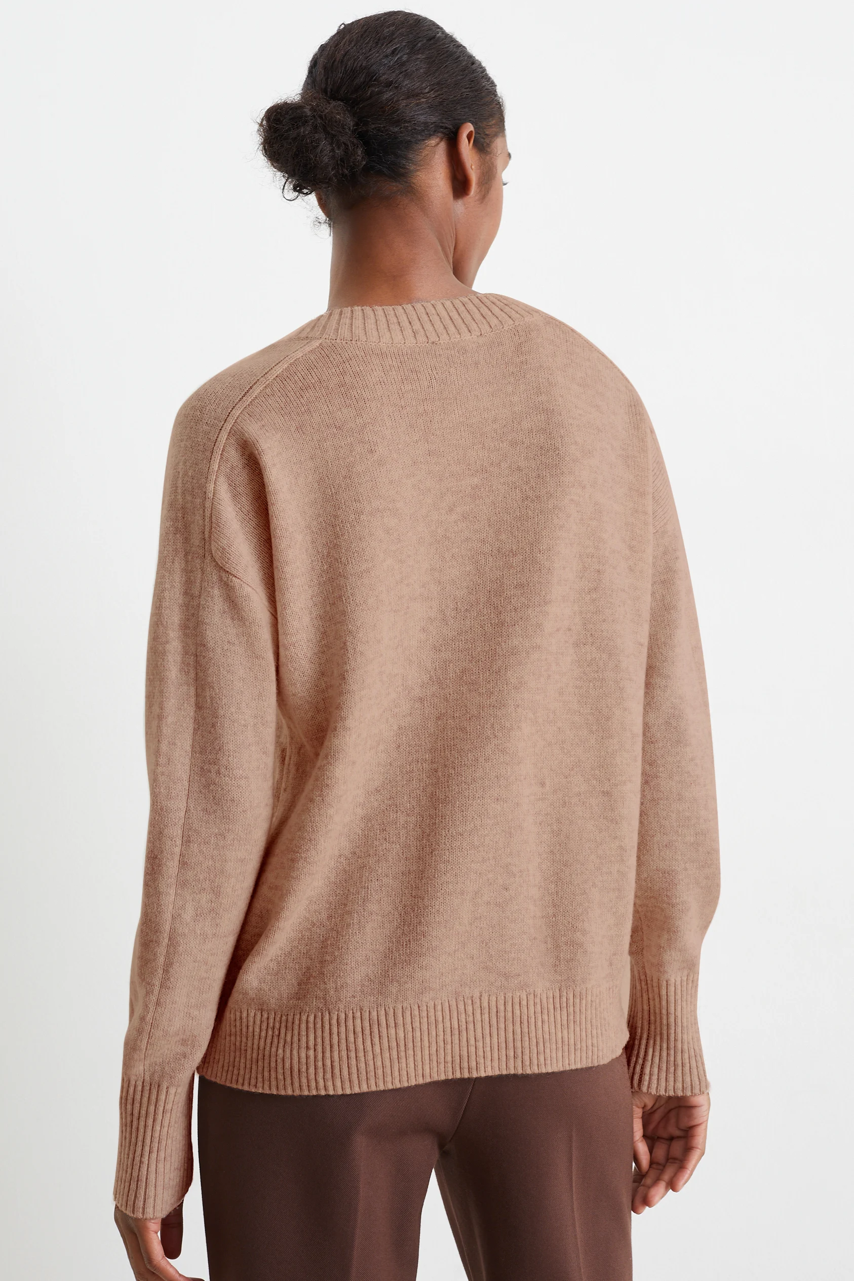 V-neck jumper - wool blend