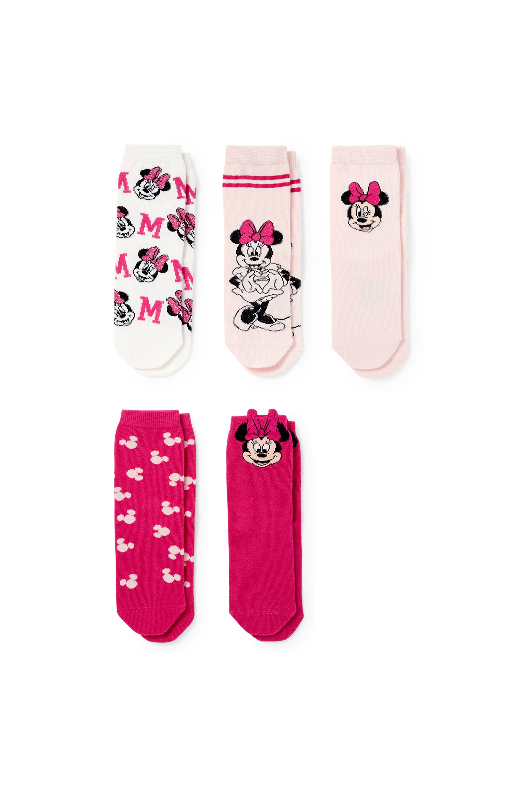 Multipack of 5 - Minnie Mouse - socks with motif