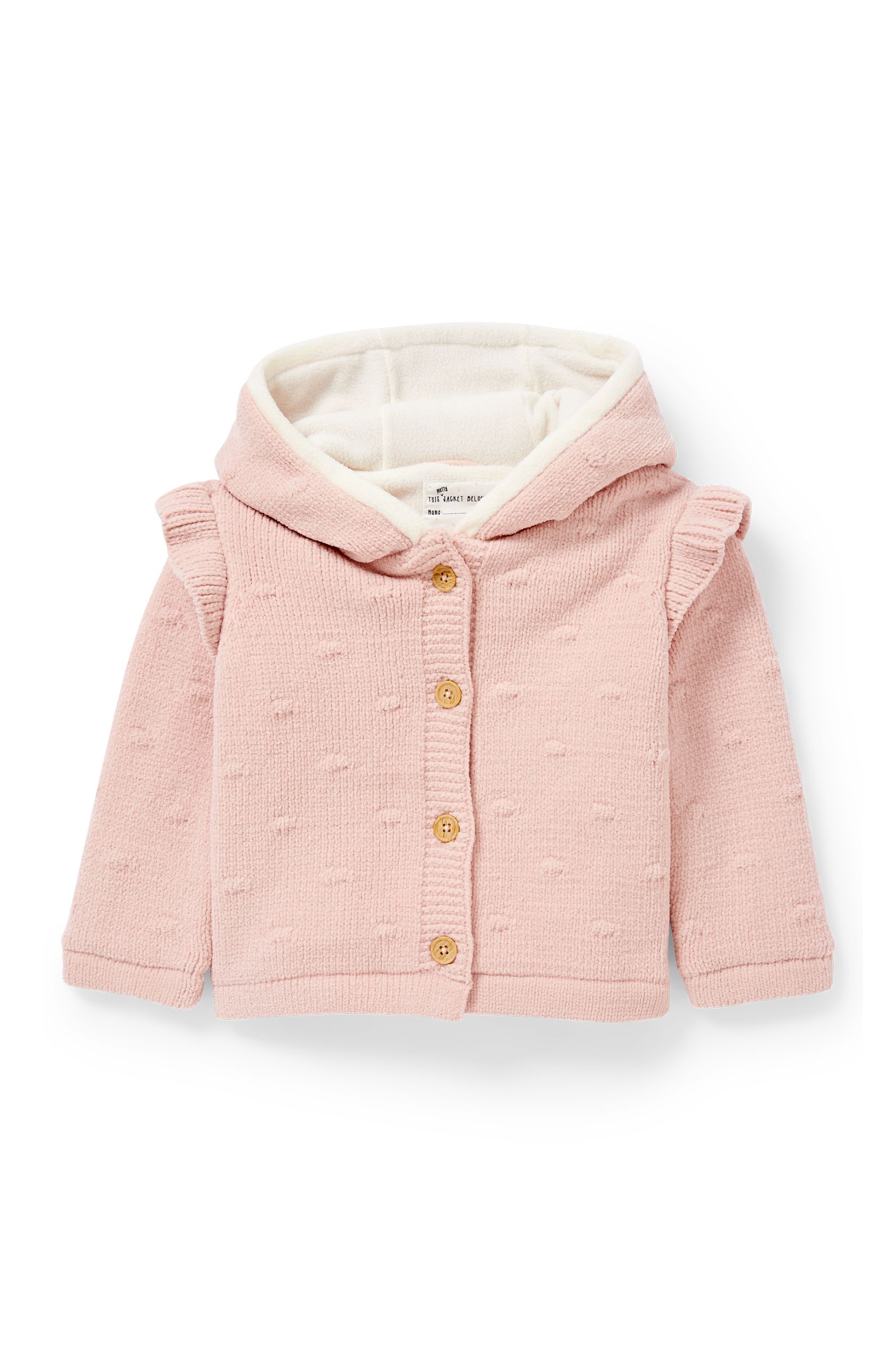 Baby cardigan with hood