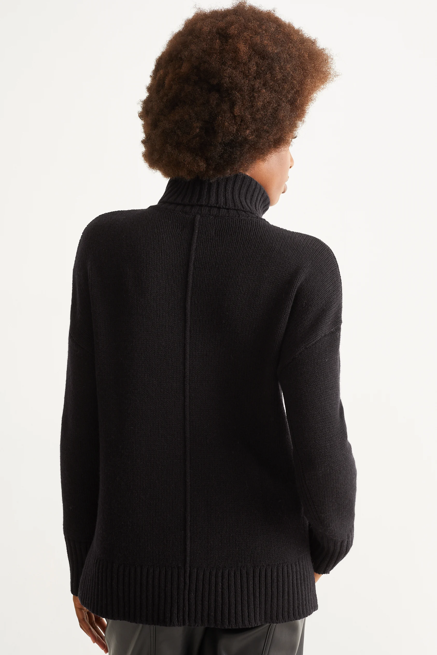 Polo neck jumper - wool blend