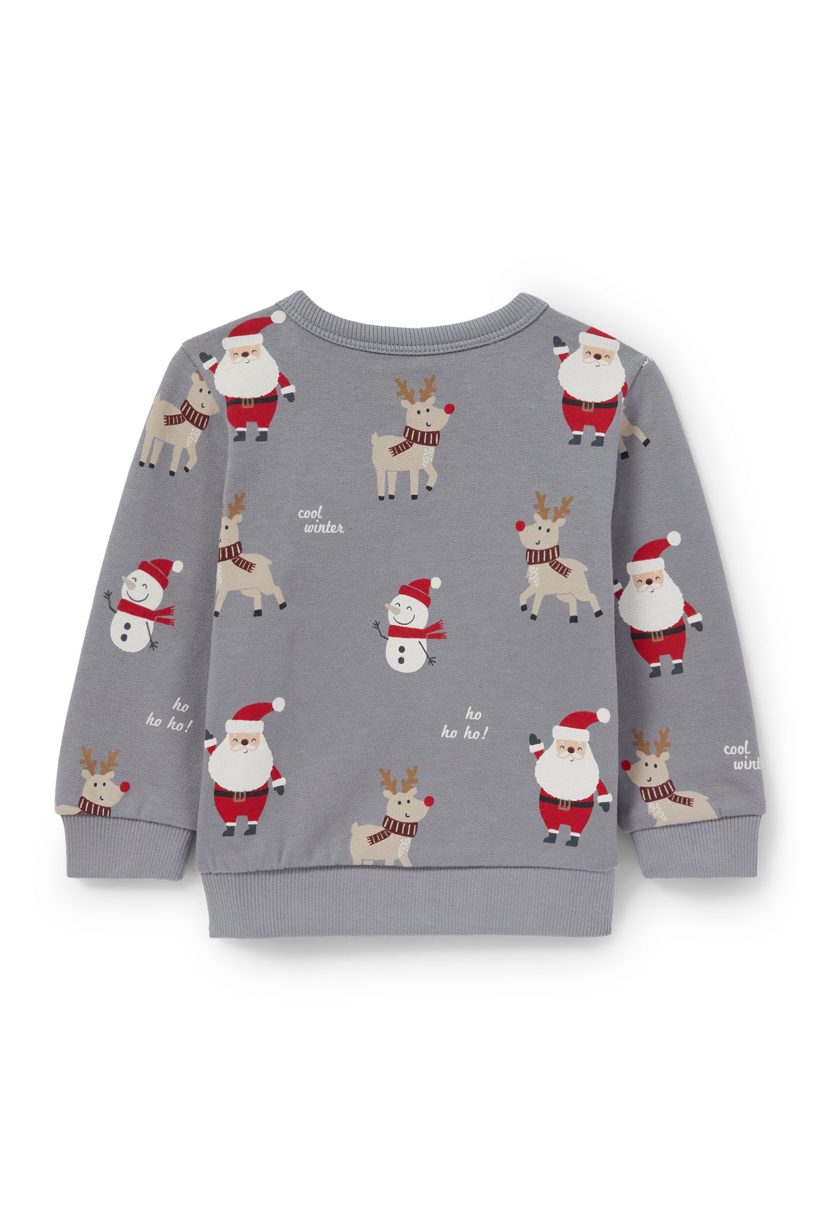 Rudolph and Father Christmas - baby Christmas sweatshirt