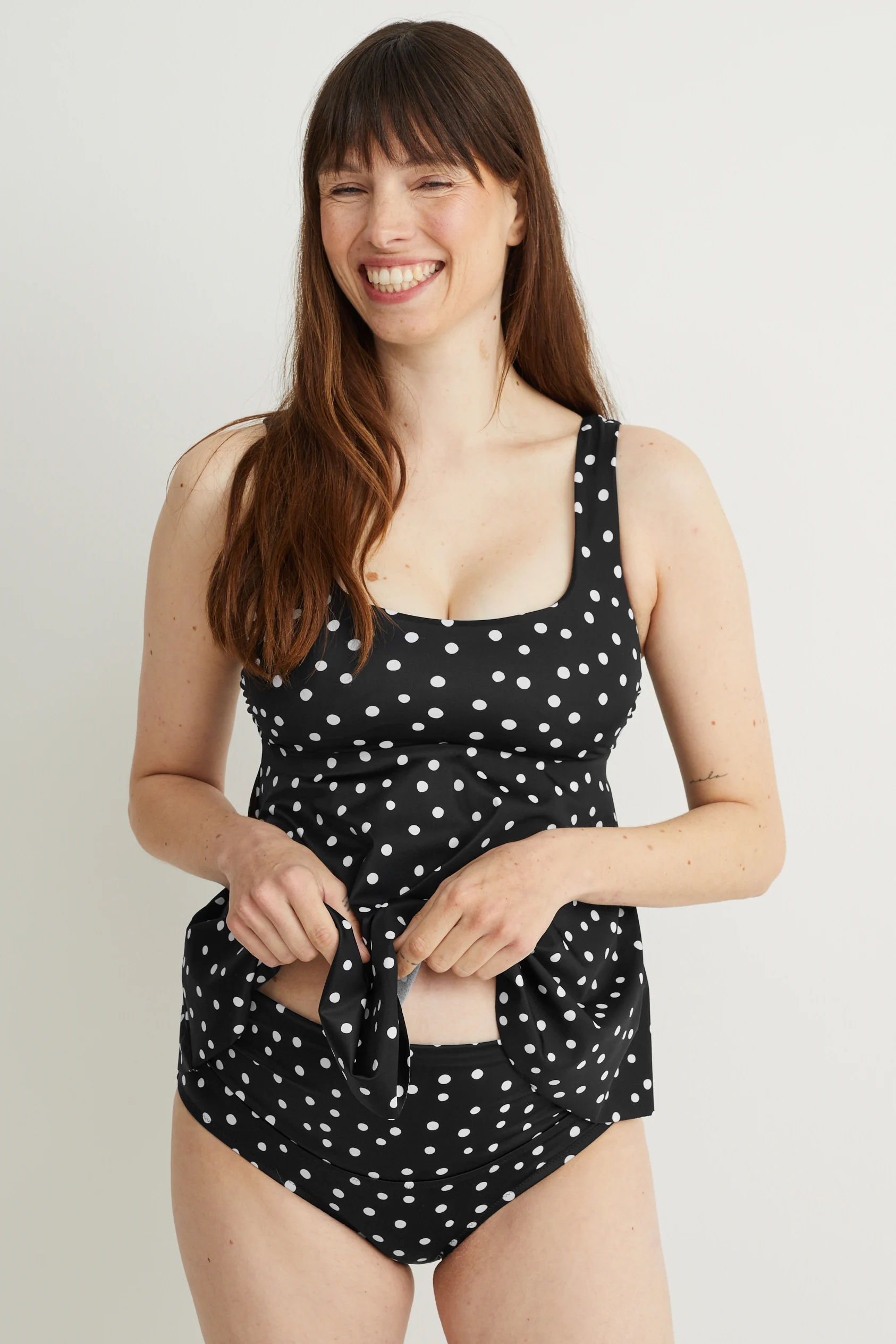 Maternity bikini bottoms with turn-down waistband - LYCRA? XTRA LIFE?