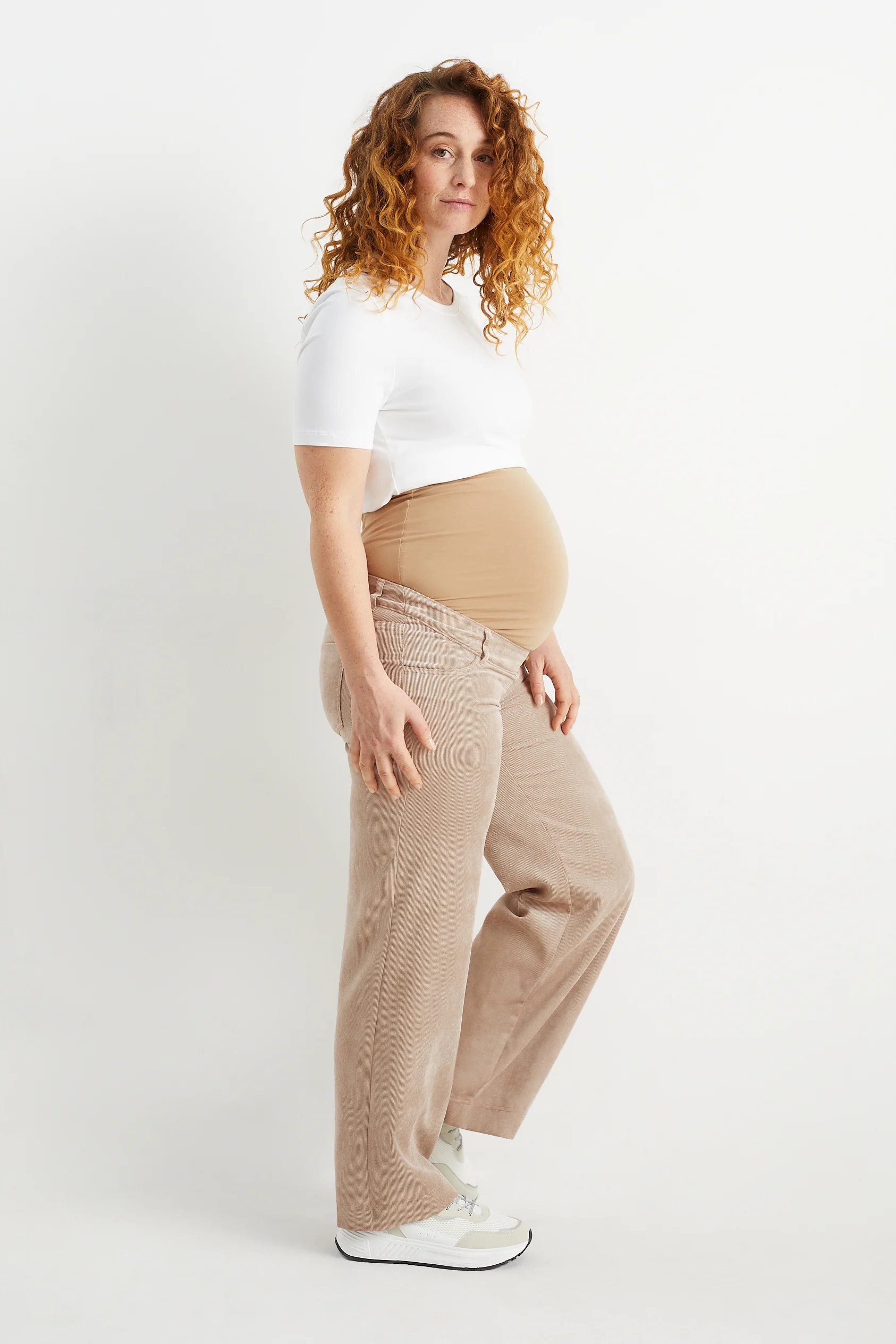 Maternity corduroy trousers - relaxed fit