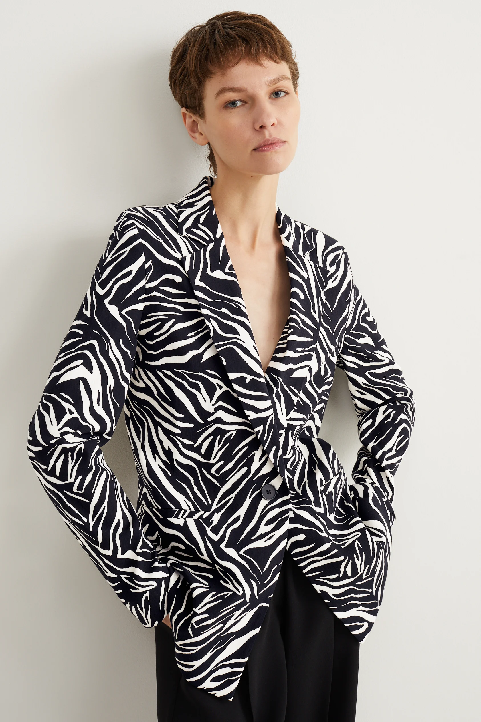 Blazer - relaxed fit - patterned