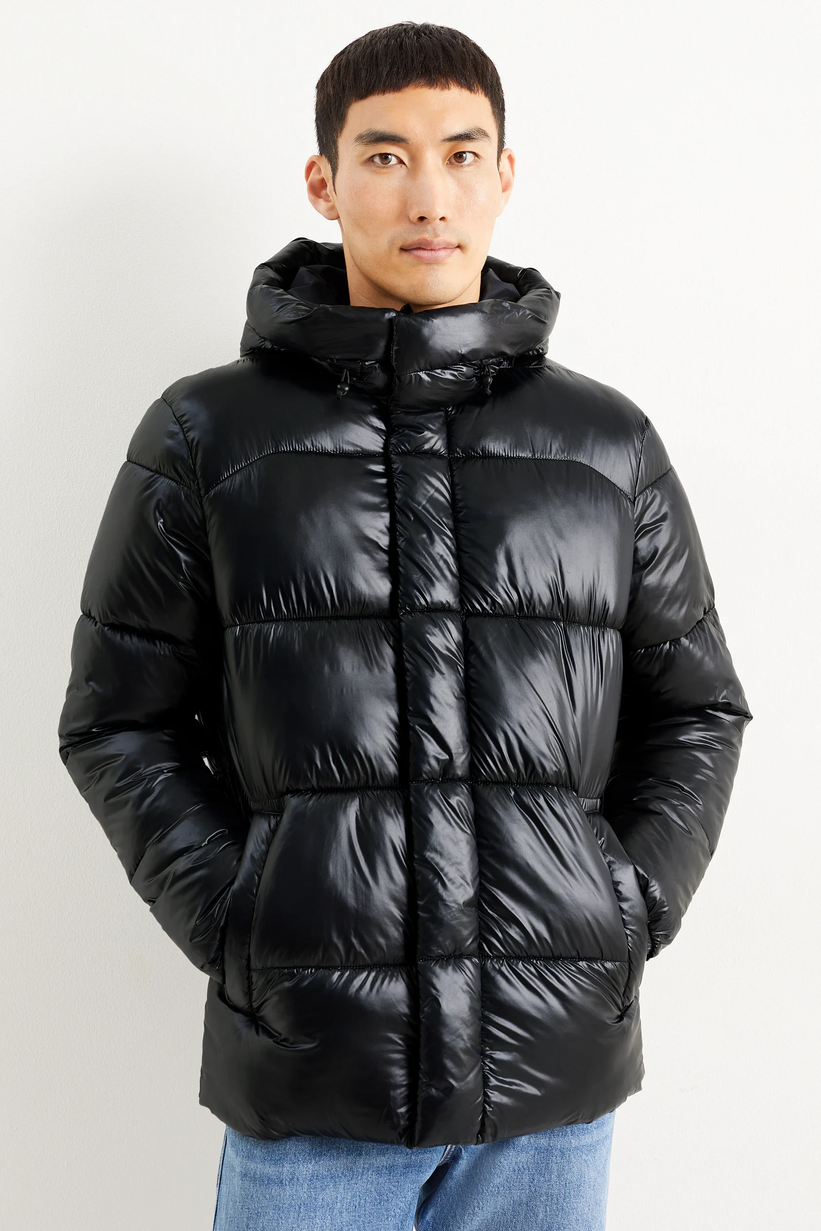 Quilted jacket with hood