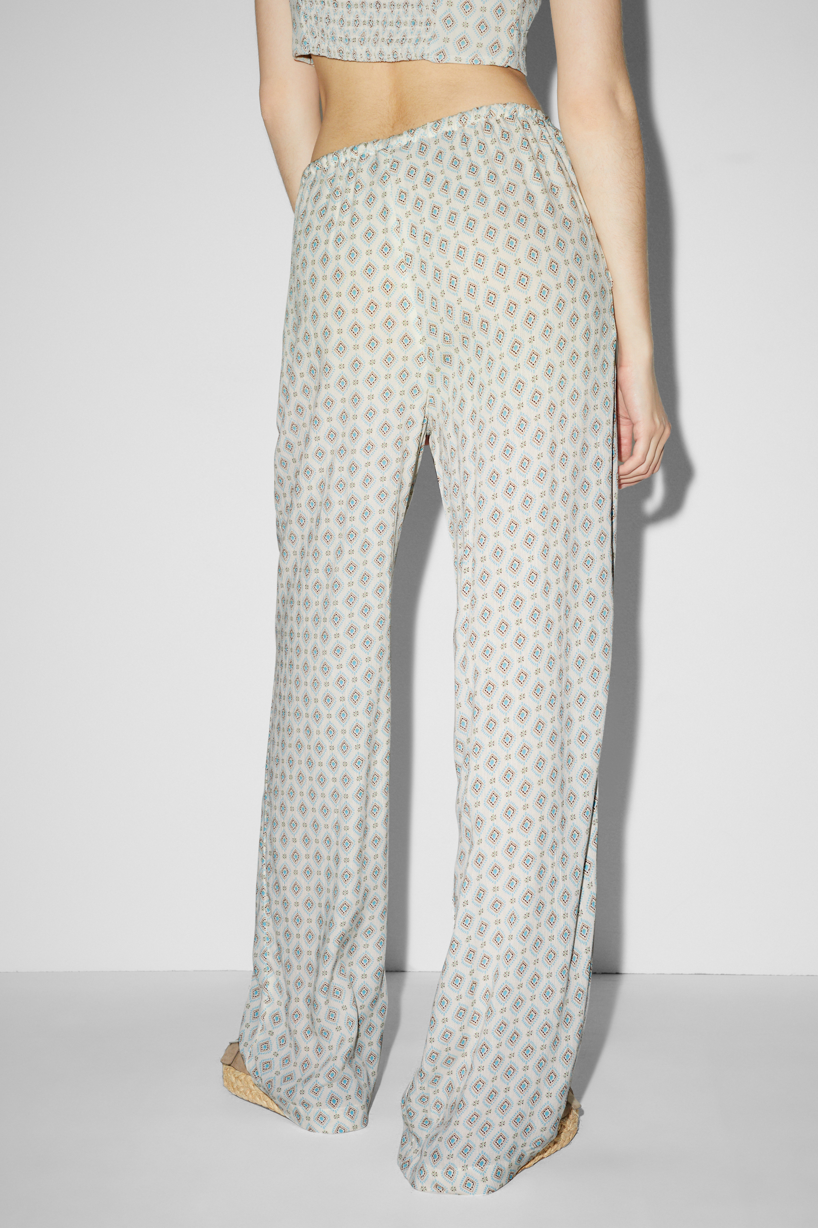 CLOCKHOUSE - cloth trousers - mid-rise waist - wide leg