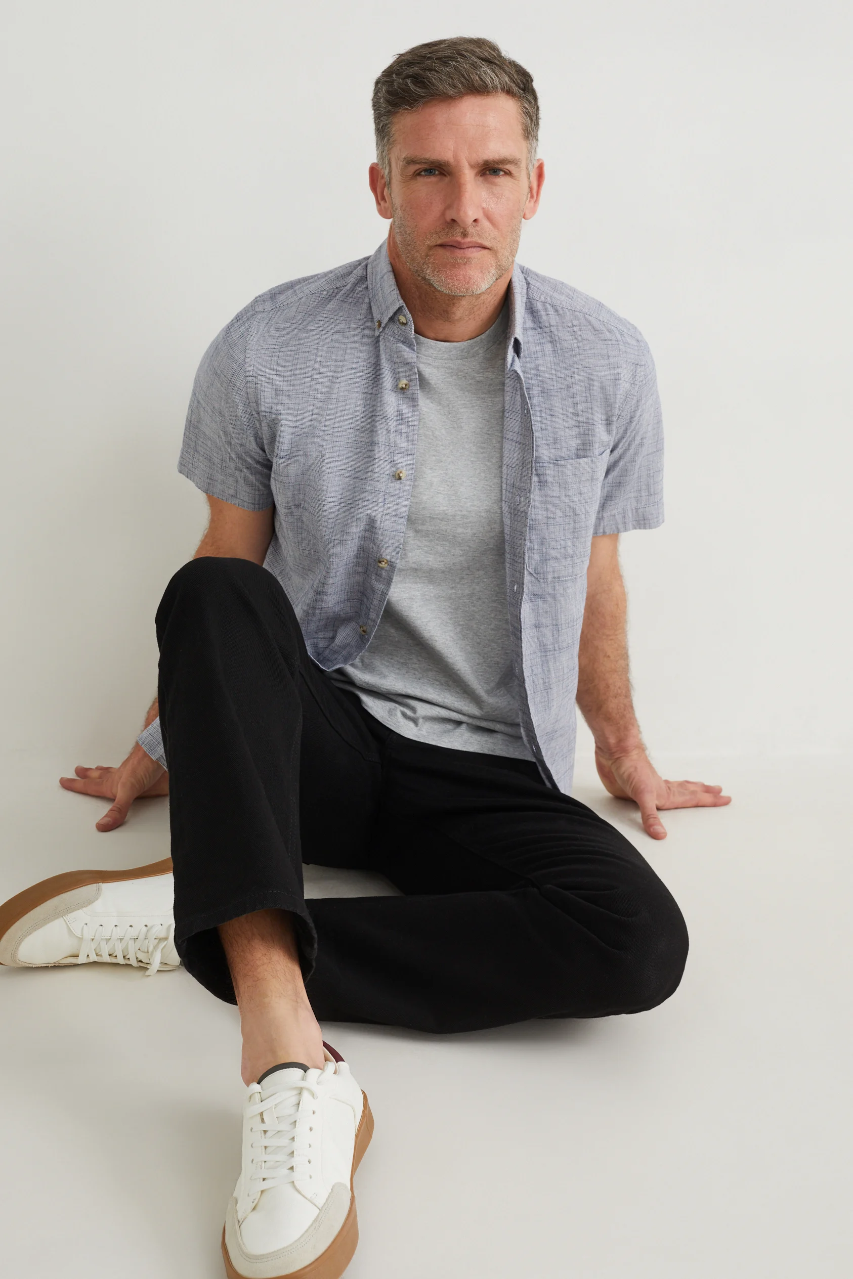 Shirt - regular fit - button-down collar