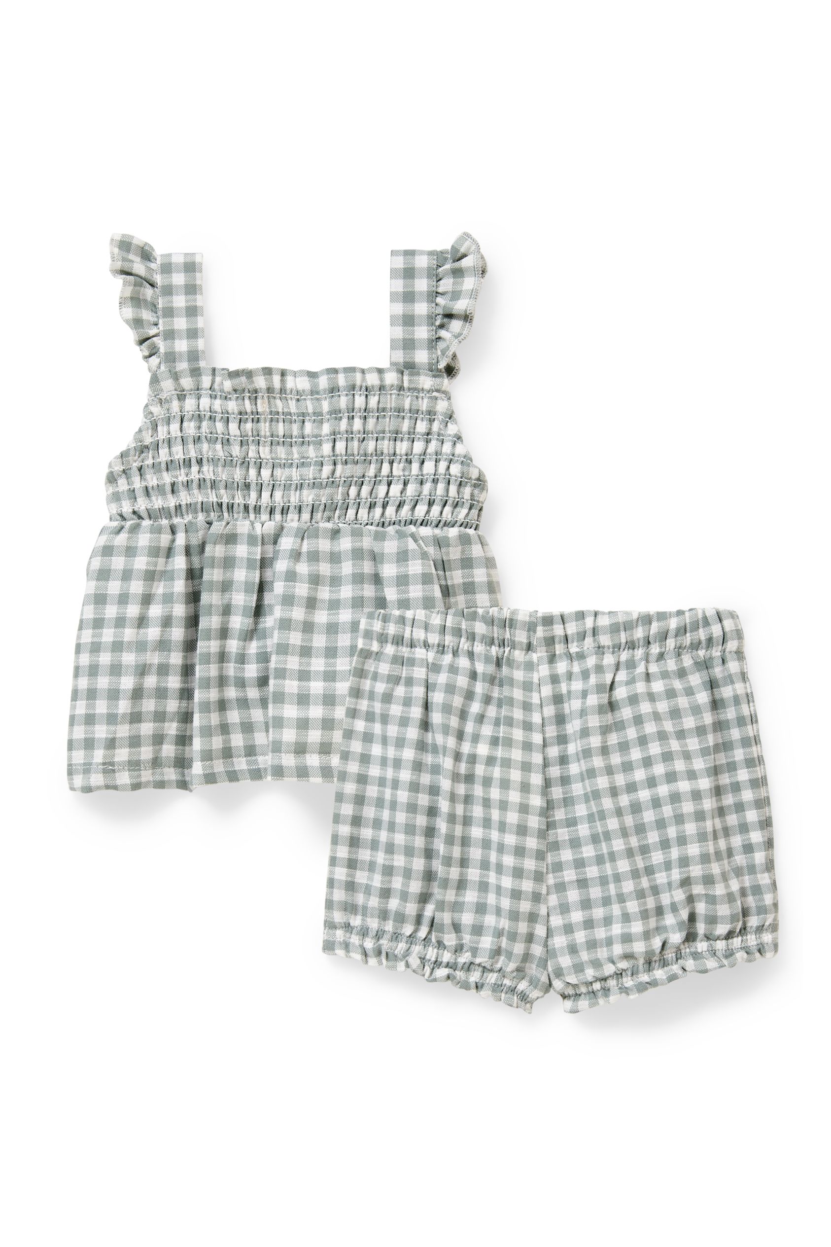 Baby outfit - 2 piece - check