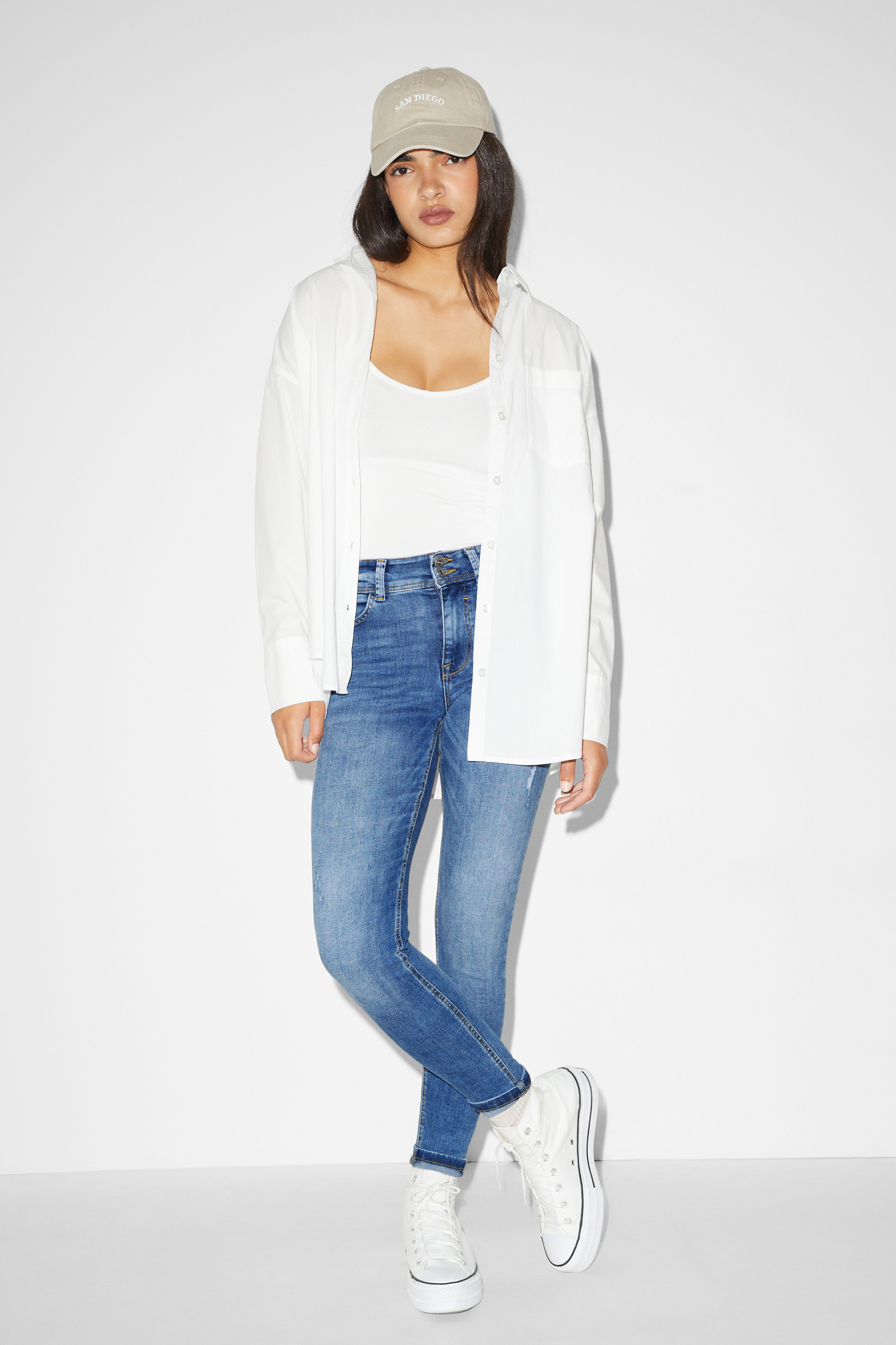 CLOCKHOUSE - skinny jeans - mid-rise waist - push-up effect