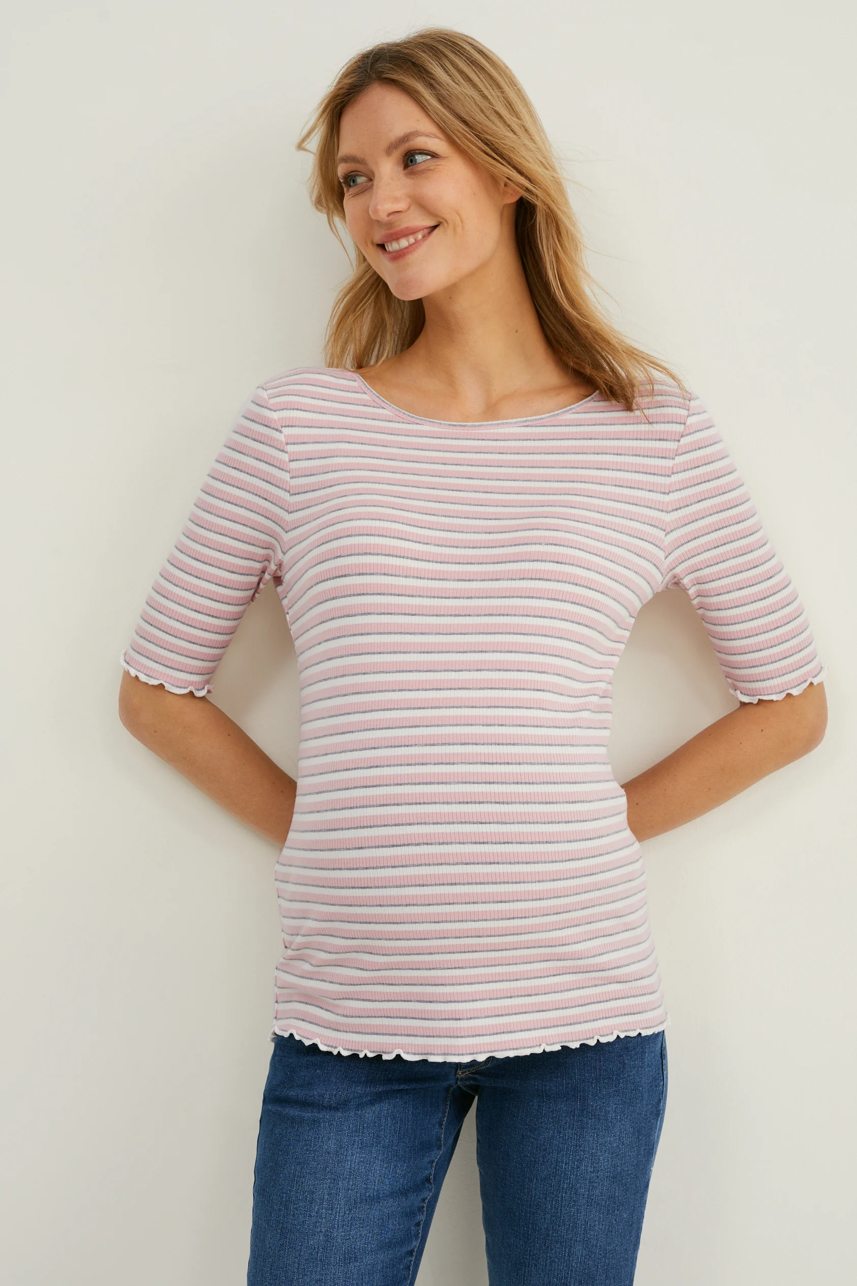 Maternity T-shirt - striped