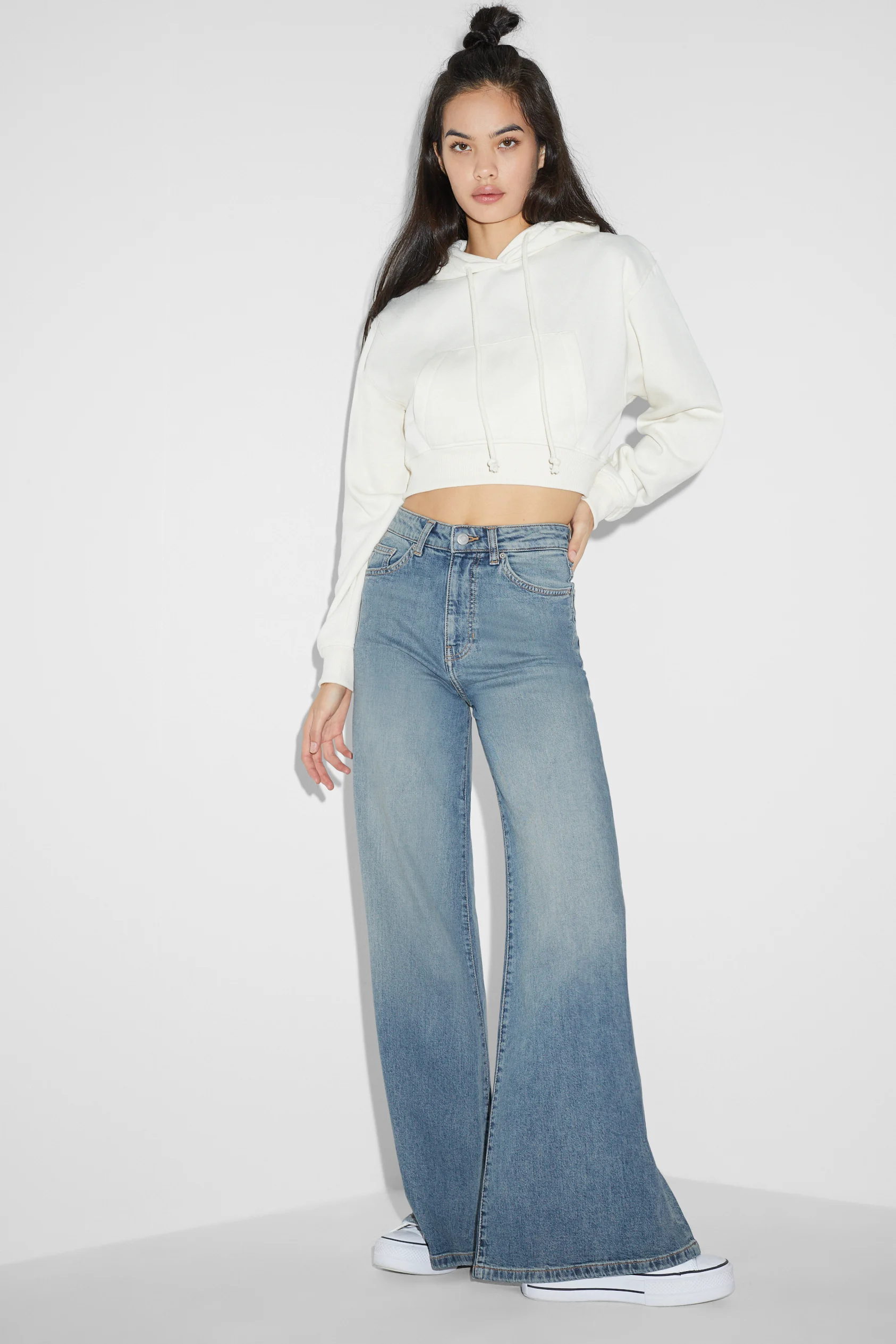 CLOCKHOUSE - wide leg jeans - high waist