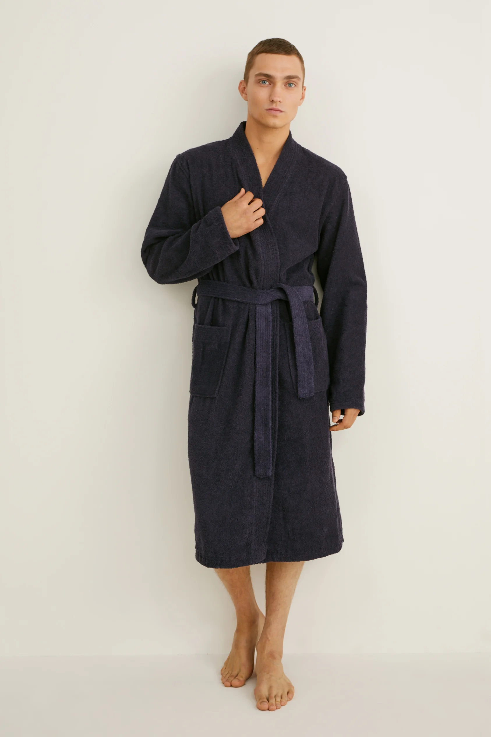 Terry cloth bathrobe