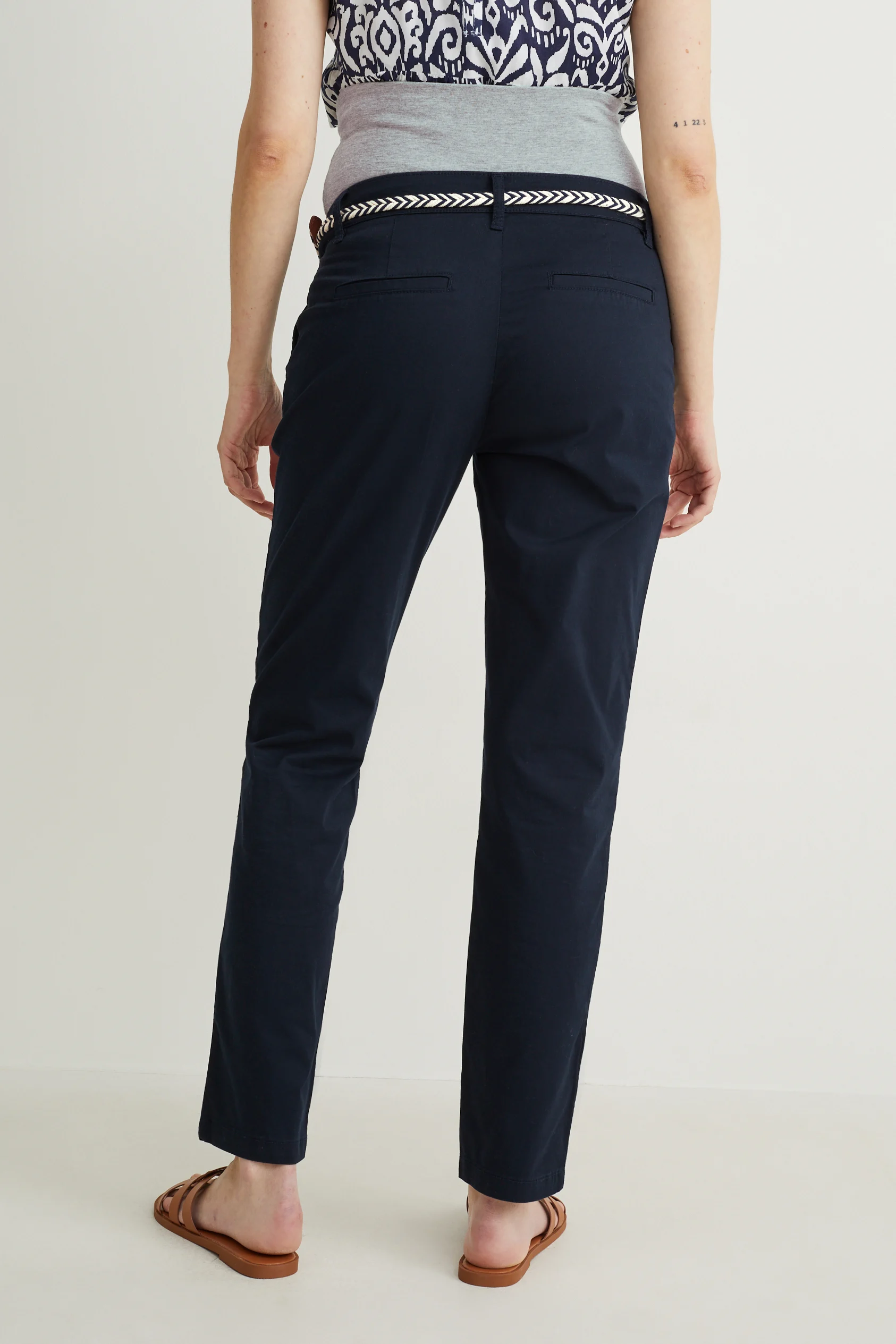 Maternity chinos with belt - slim fit