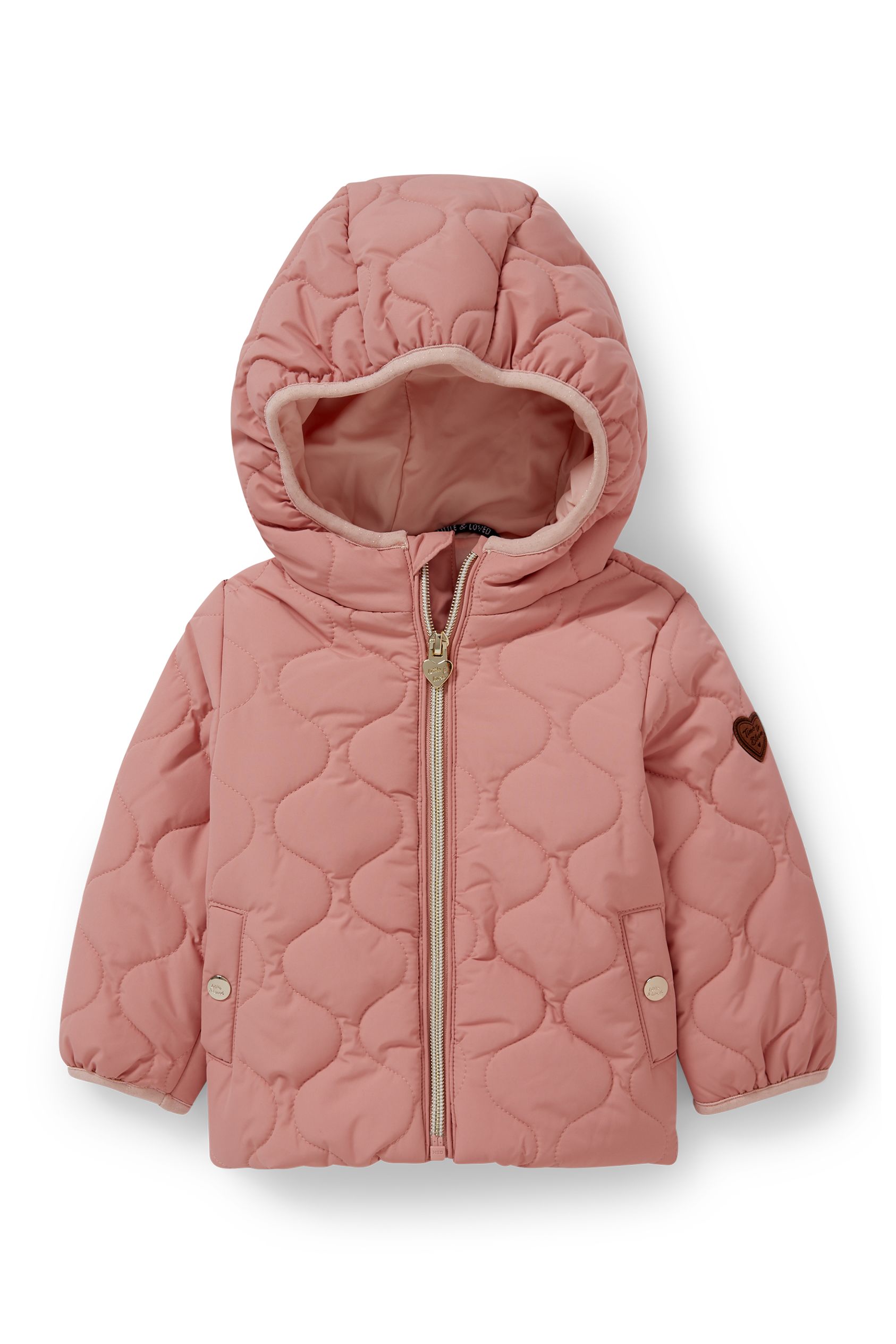 Baby quilted jacket with hood