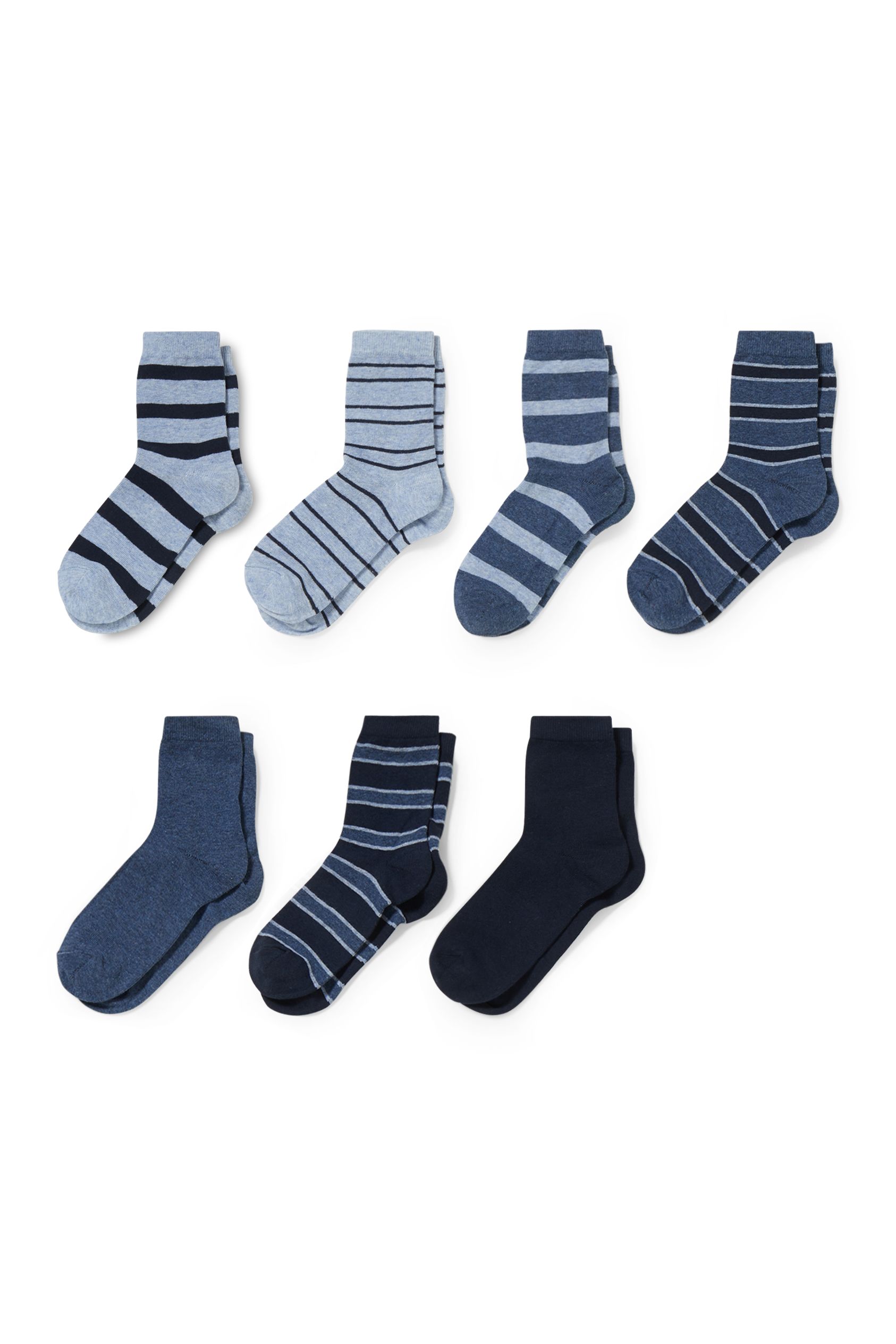 Multipack of 7 - socks - striped