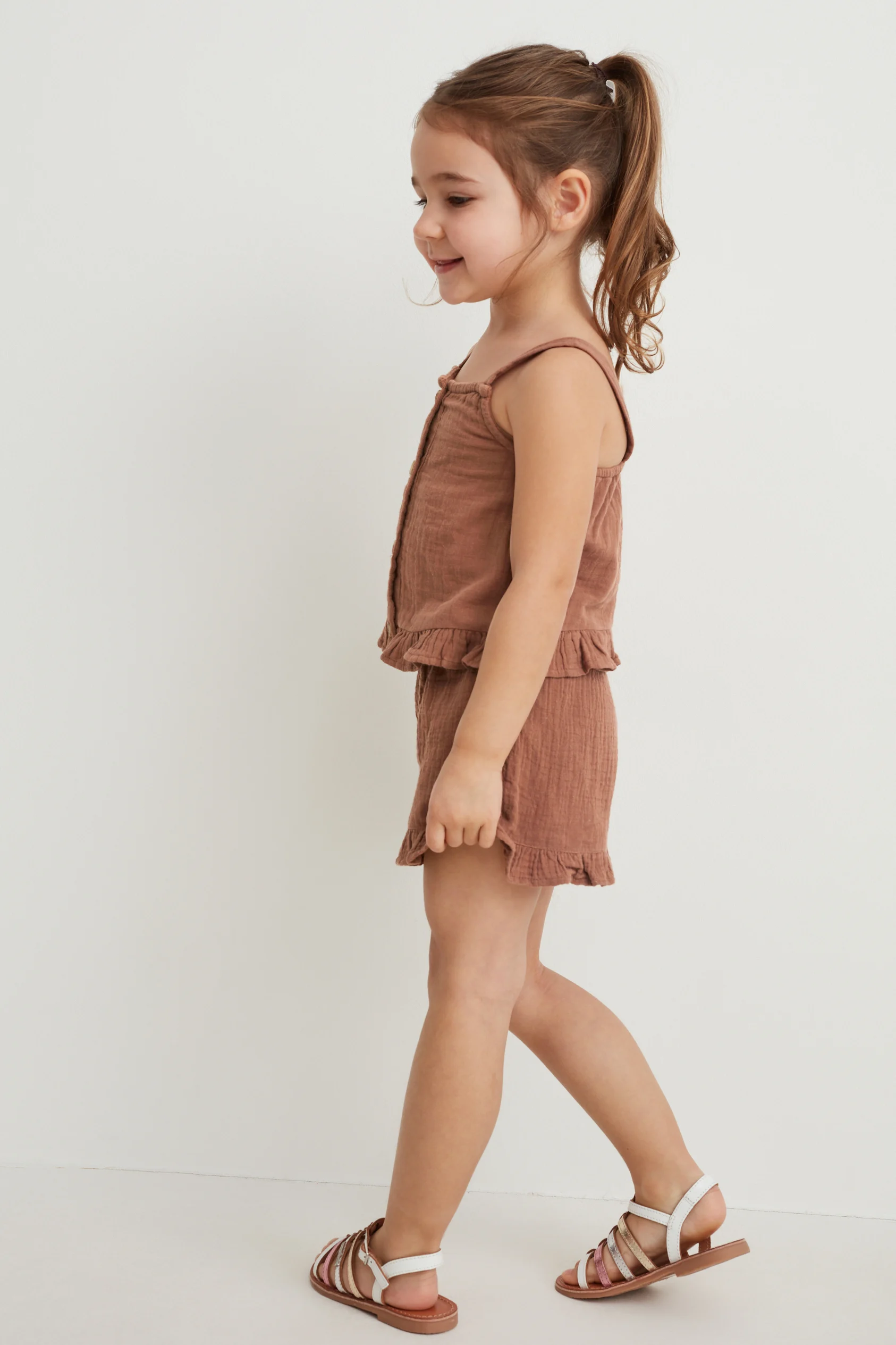 Set - top and shorts - organic cotton - 2 piece