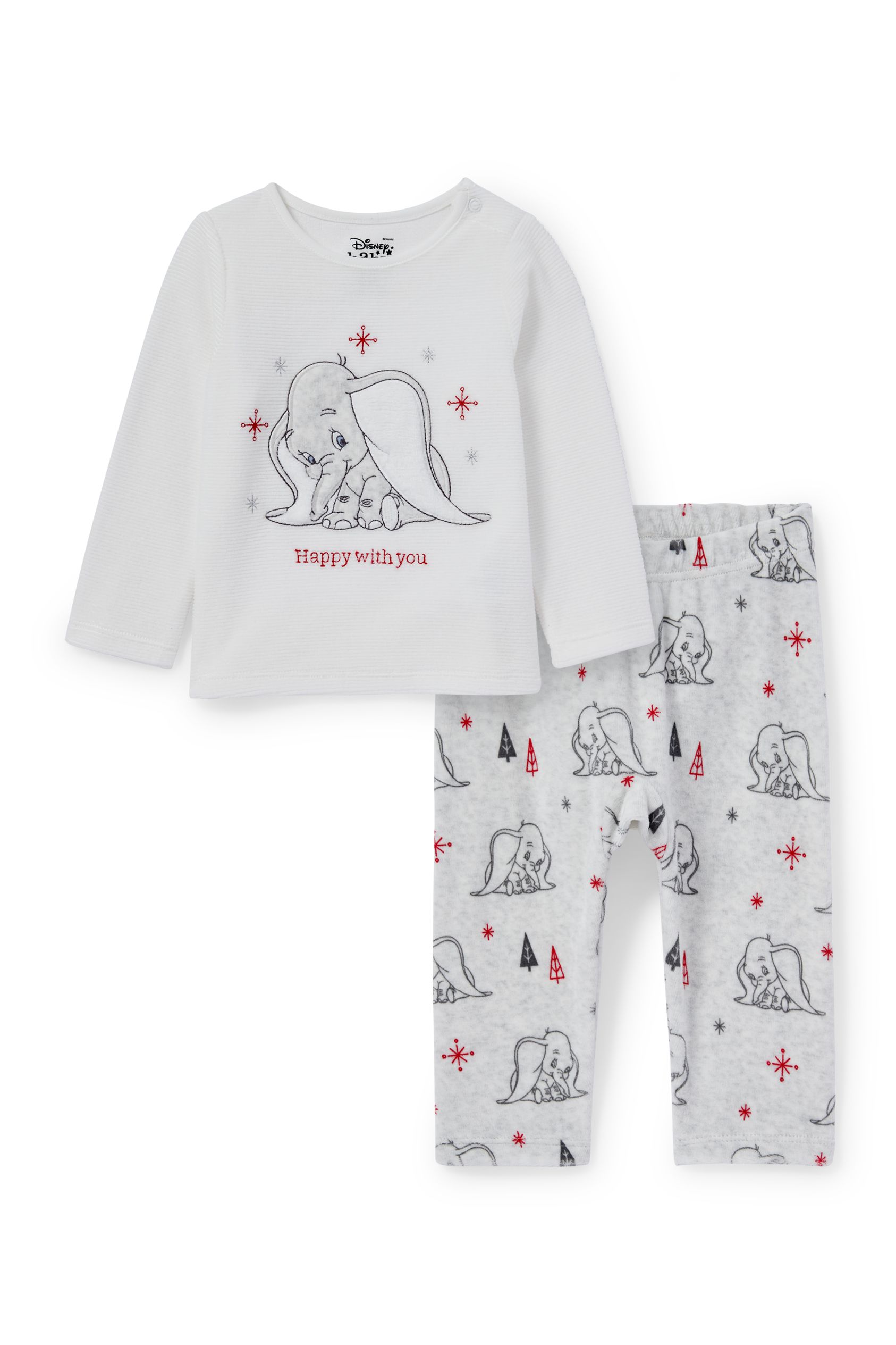 Dumbo - baby winter pyjamas - 2 piece
