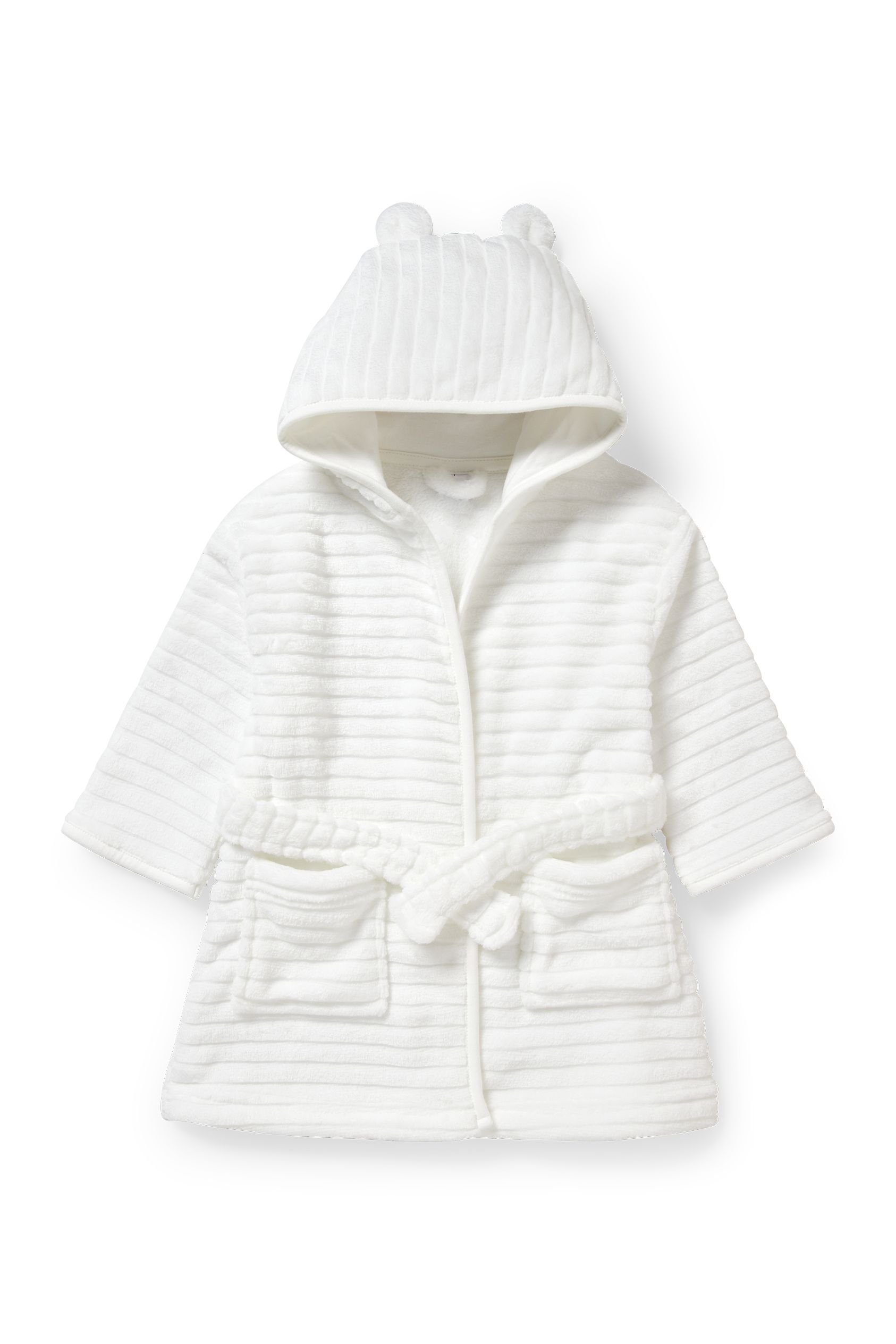 Baby bathrobe with hood
