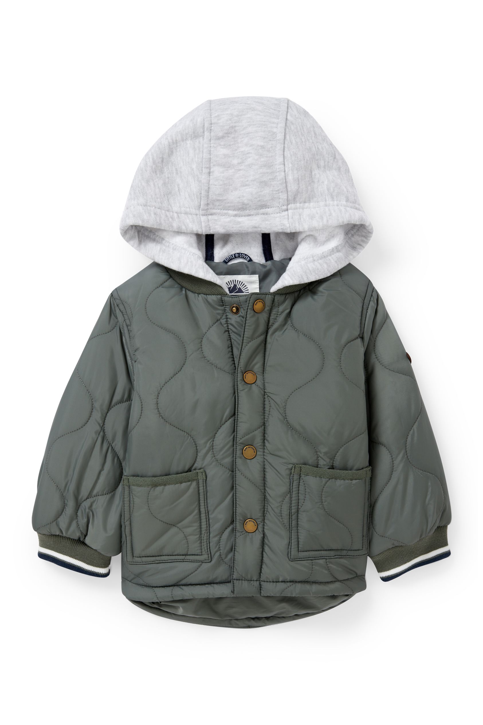 Baby quilted jacket with hood