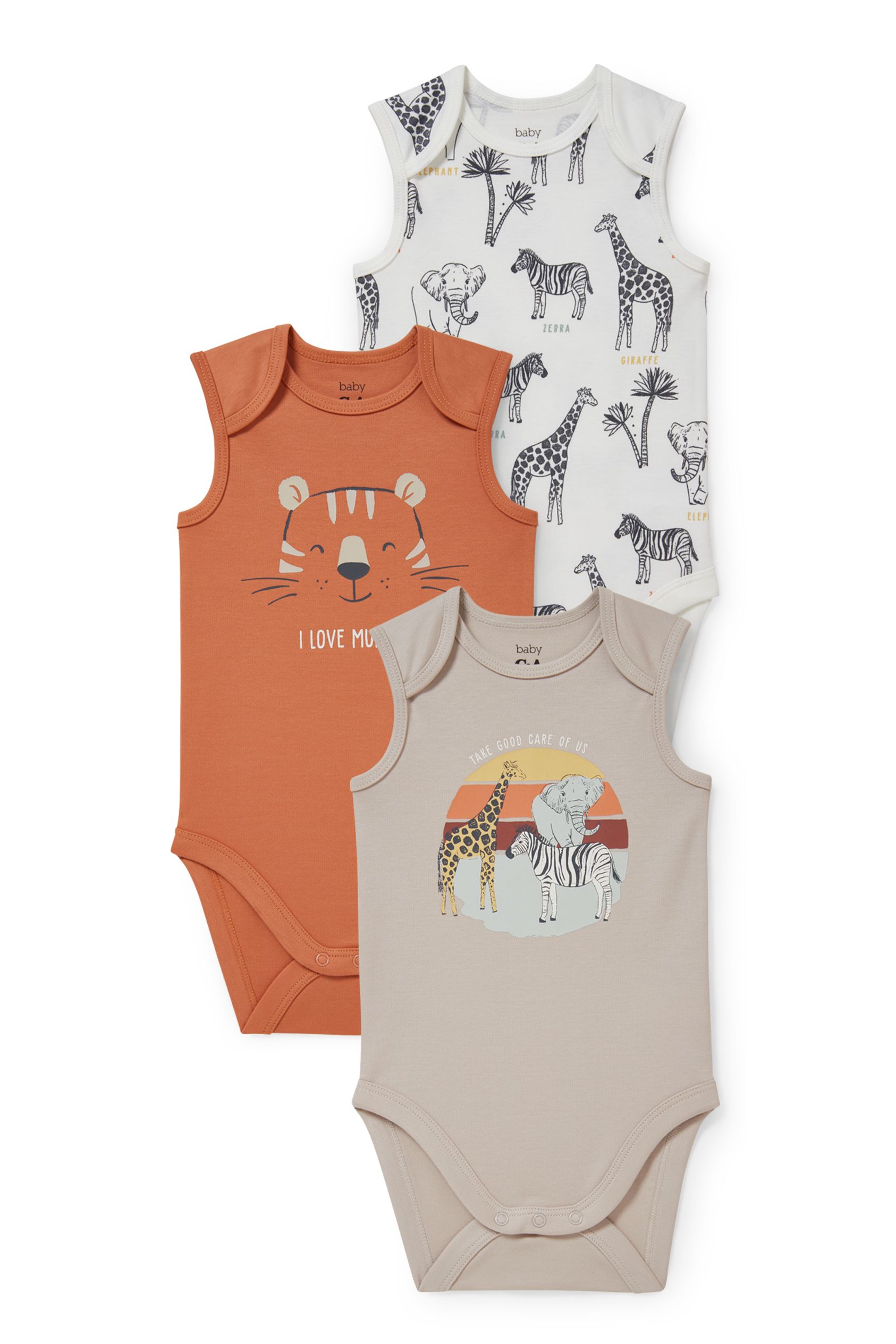 Multipack of 3 - baby bodysuit