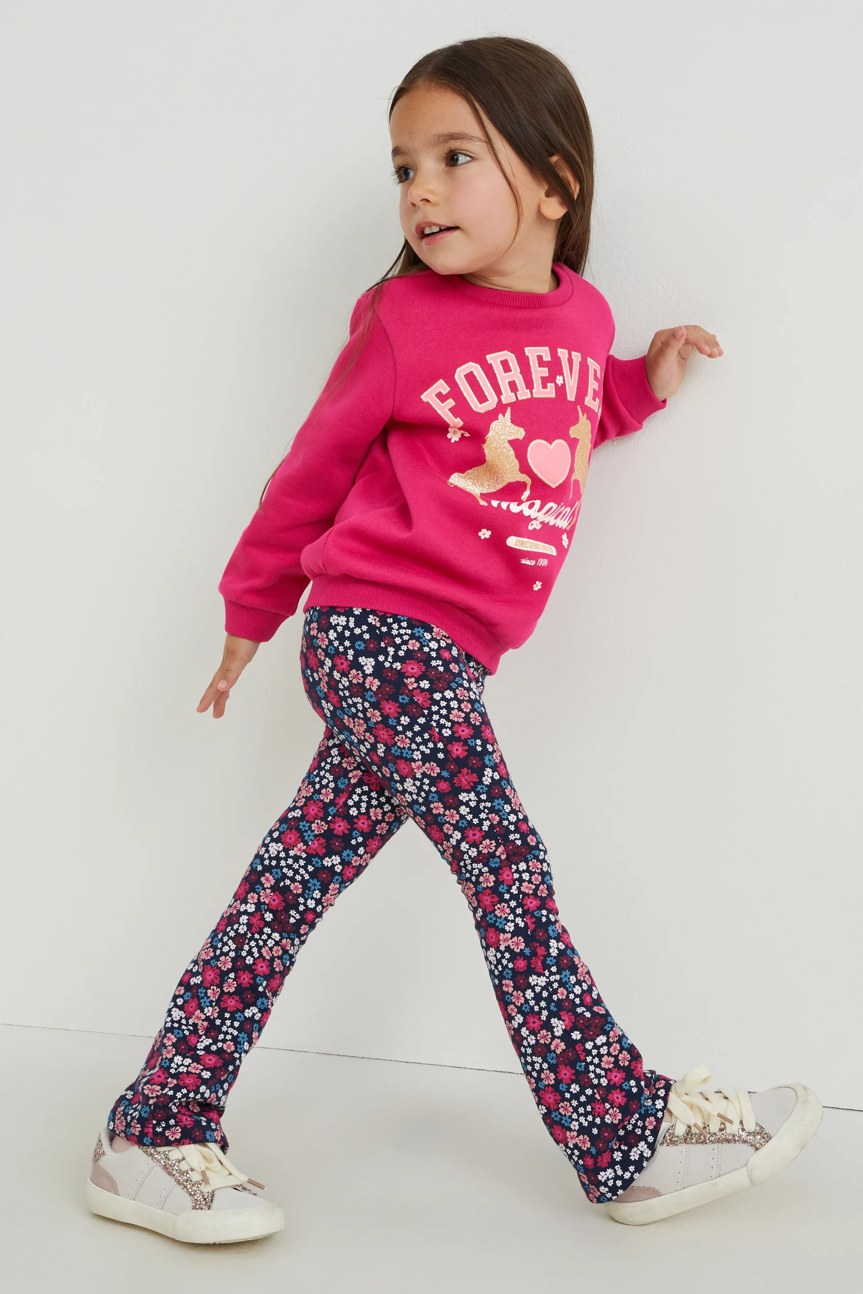 Set - sweatshirt and flared thermal leggings - 2 piece