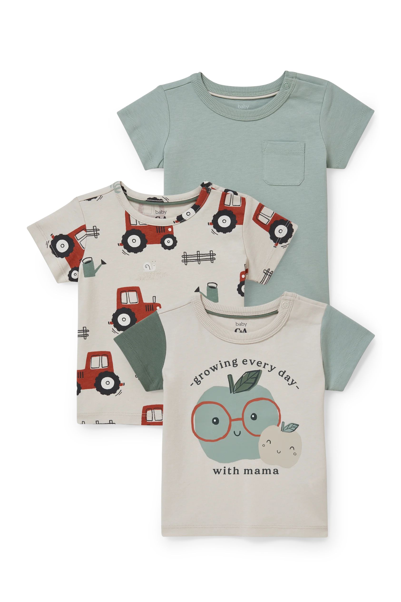 Multipack of 3 - baby short sleeve T-shirt