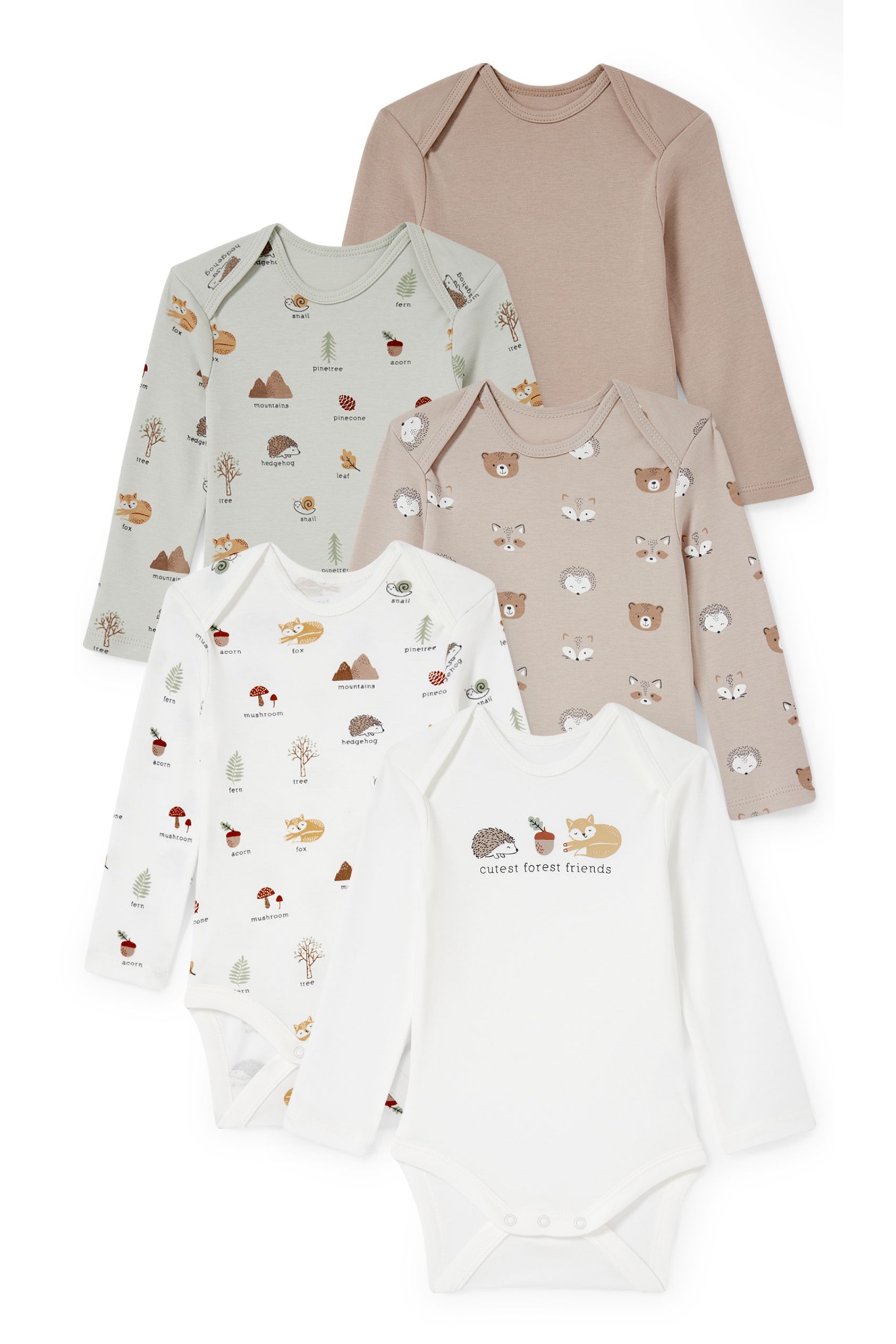 Multipack of 5 - baby bodysuit