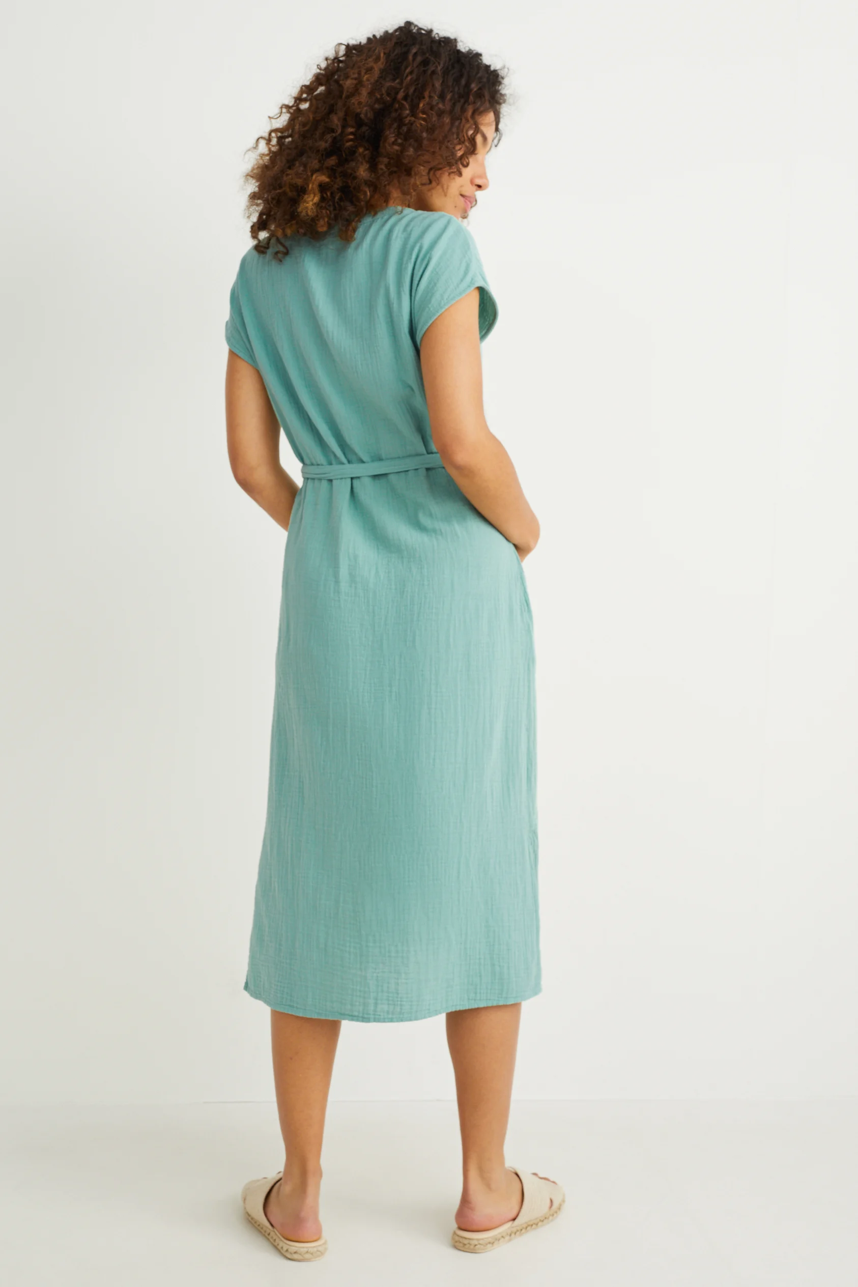 Maternity shirt dress