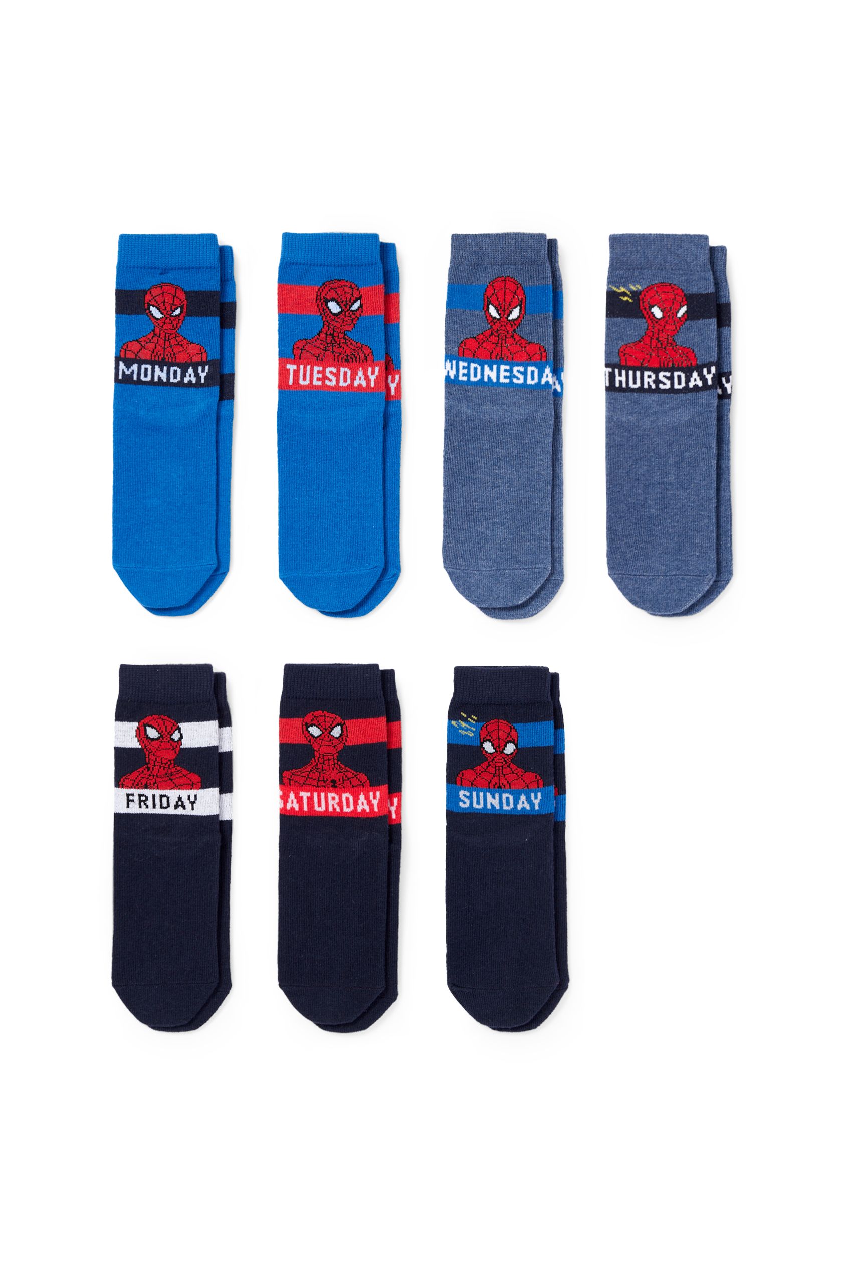 Multipack of 7 - Spider-Man - socks with motif