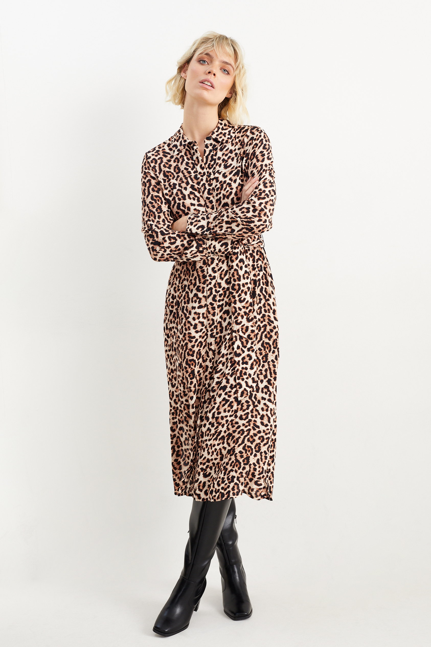 Column dress - patterned