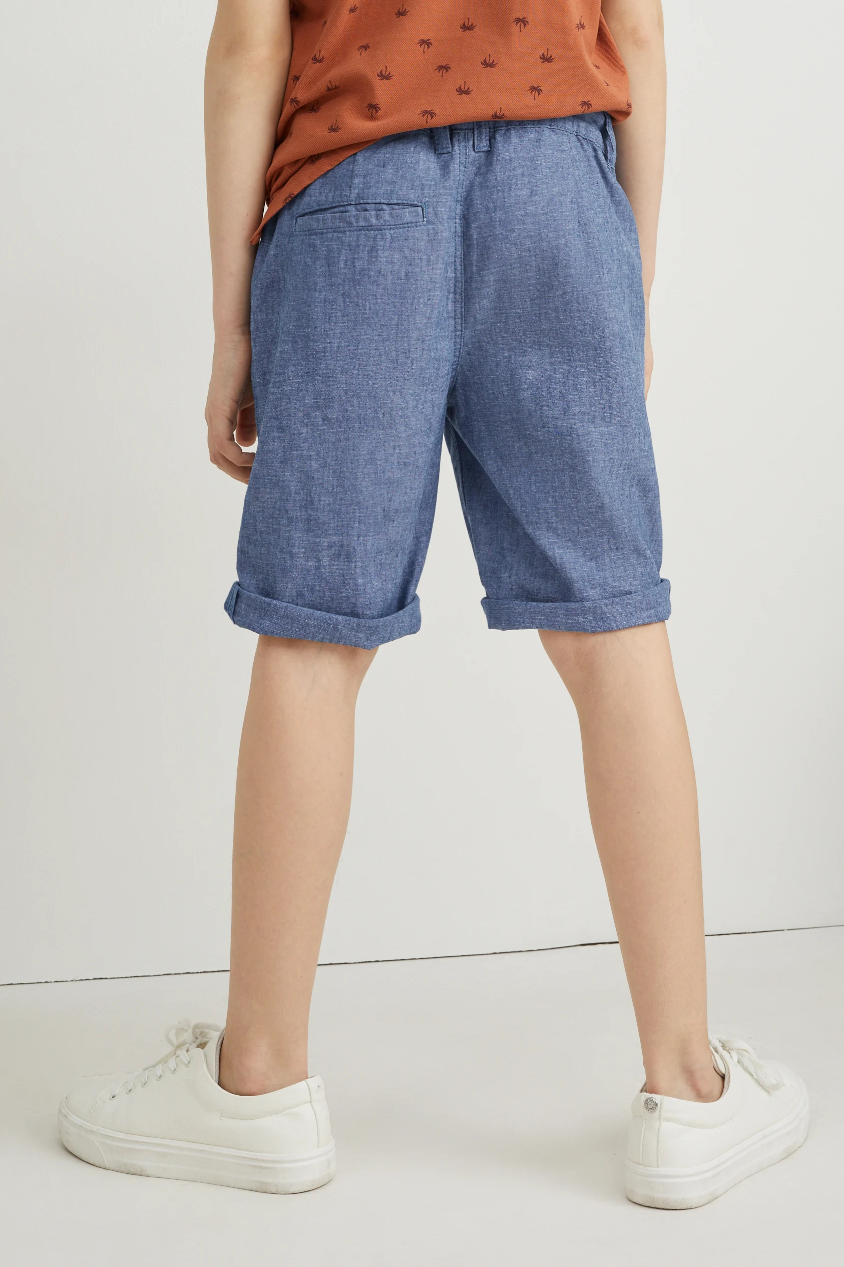 Bermuda shorts - linen blend