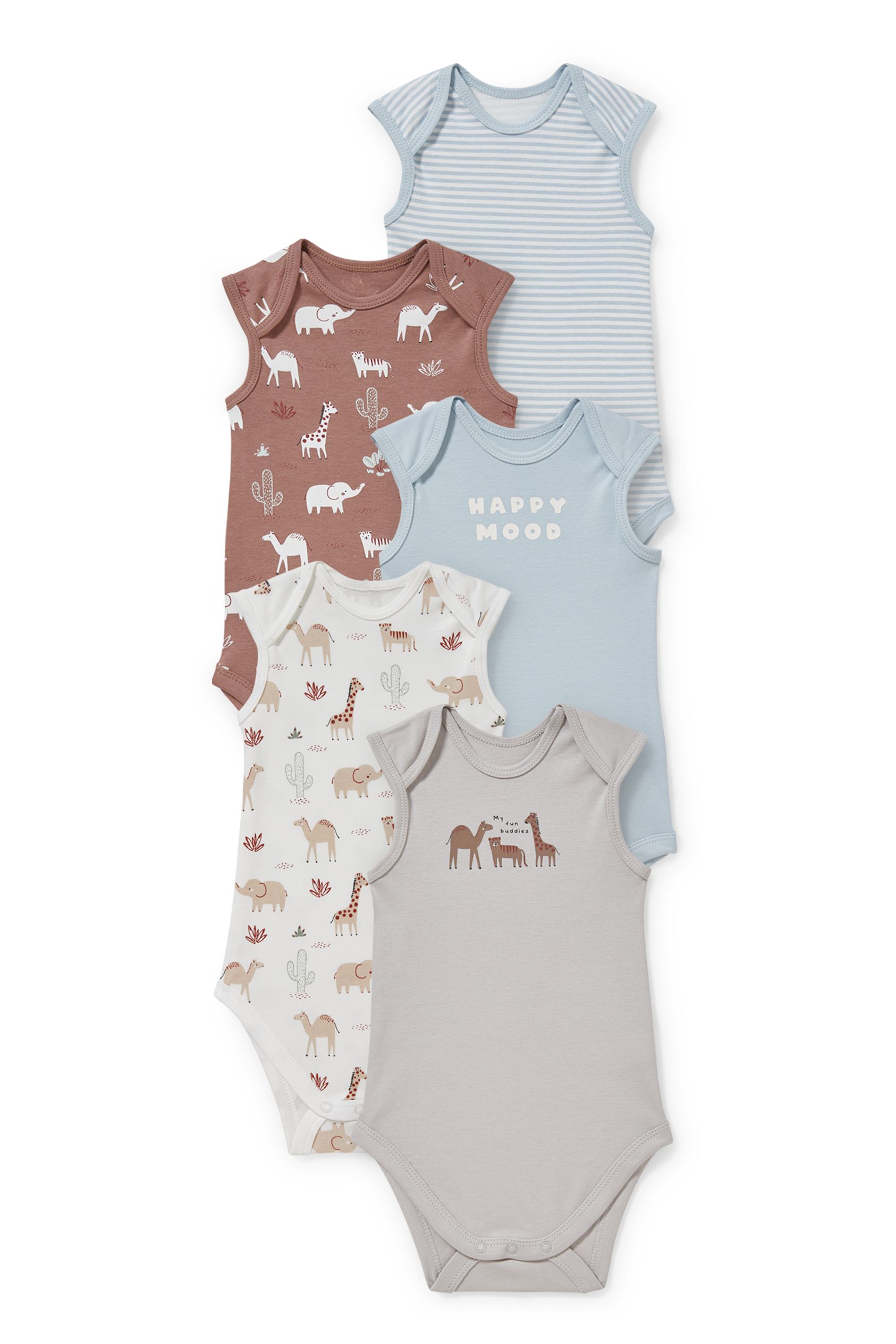 Multipack of 5 - baby bodysuit