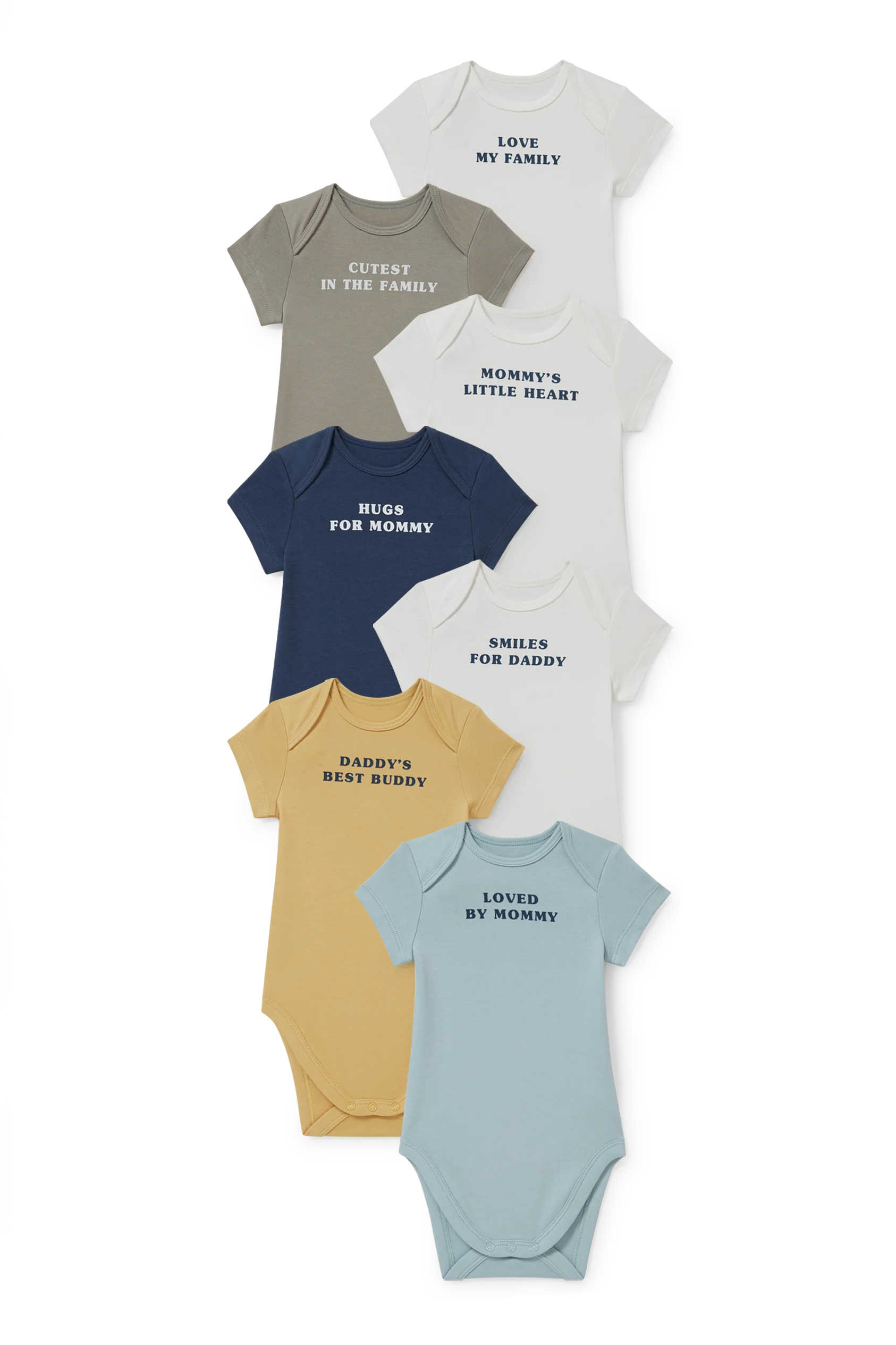 Multipack of 7 - baby bodysuit