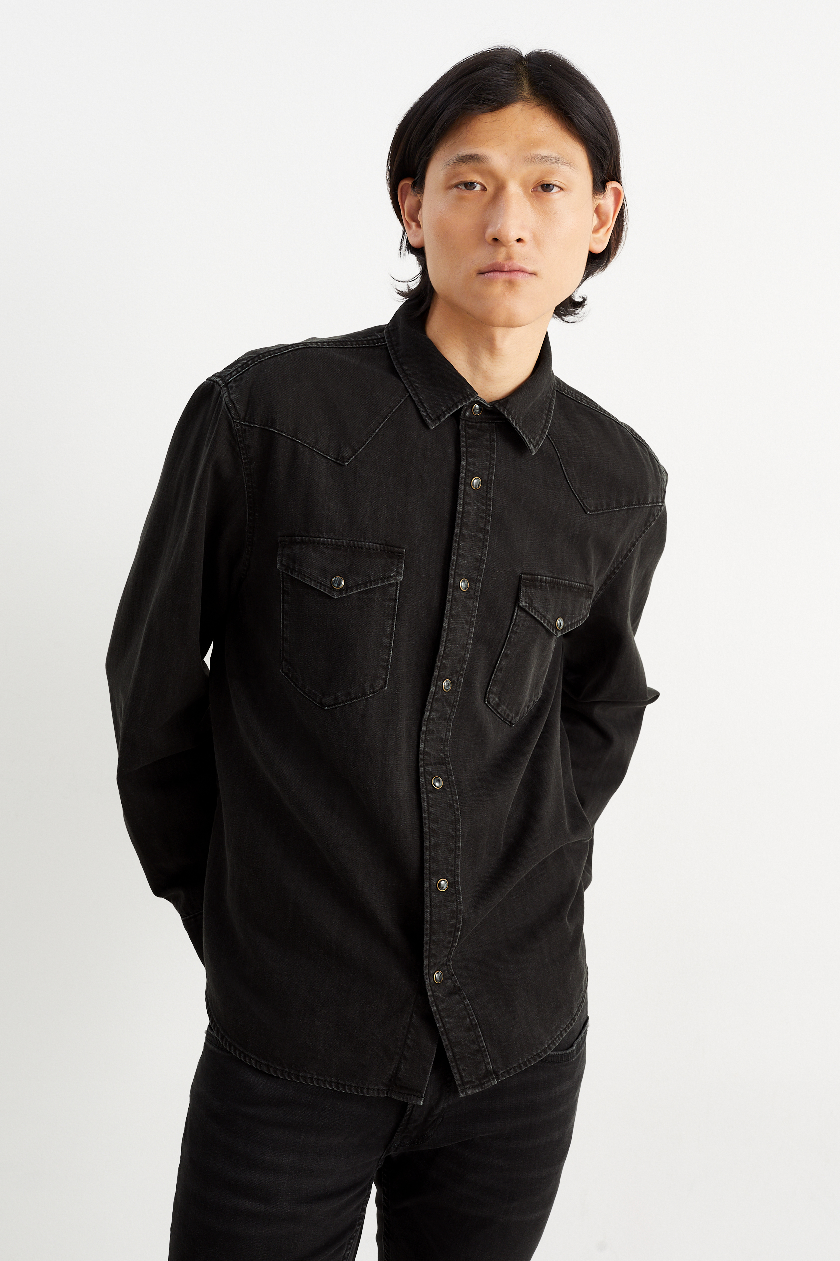 Denim shirt - regular fit - kent collar